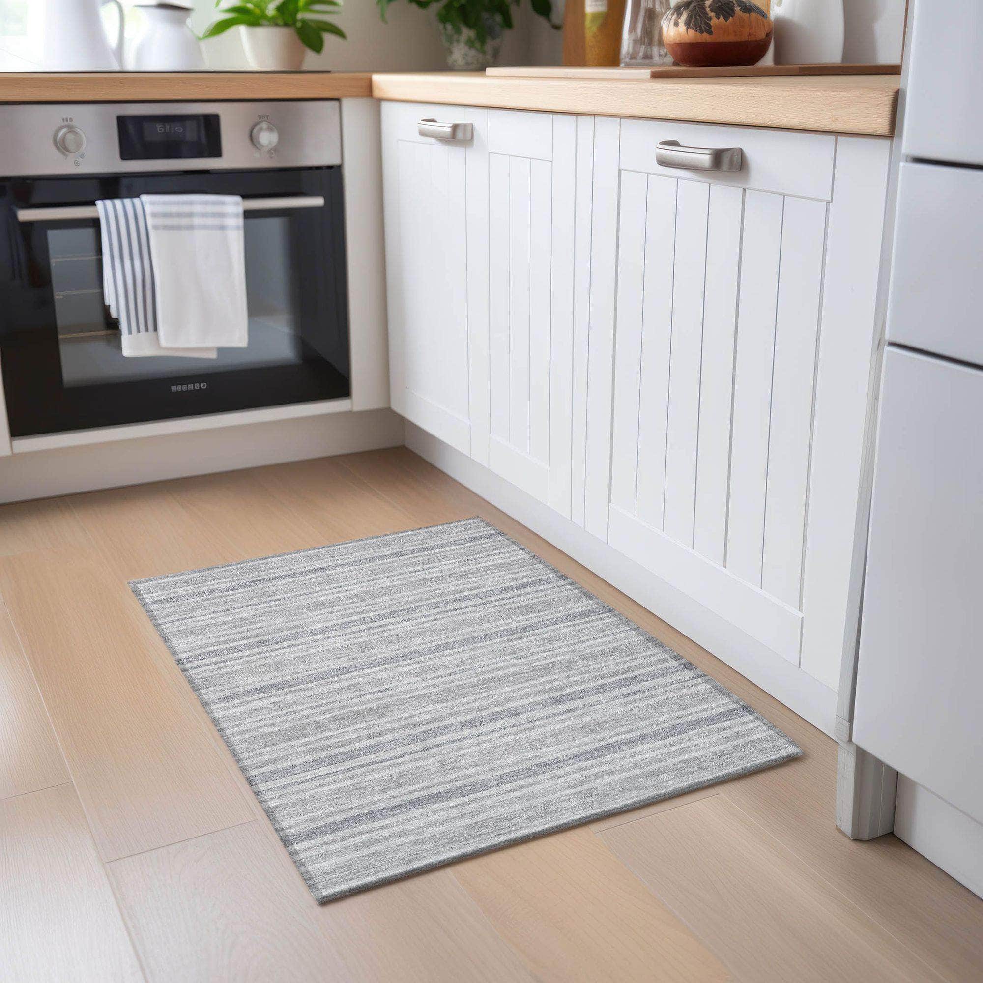 Machine Made ACN531 Silver Gray Rugs
