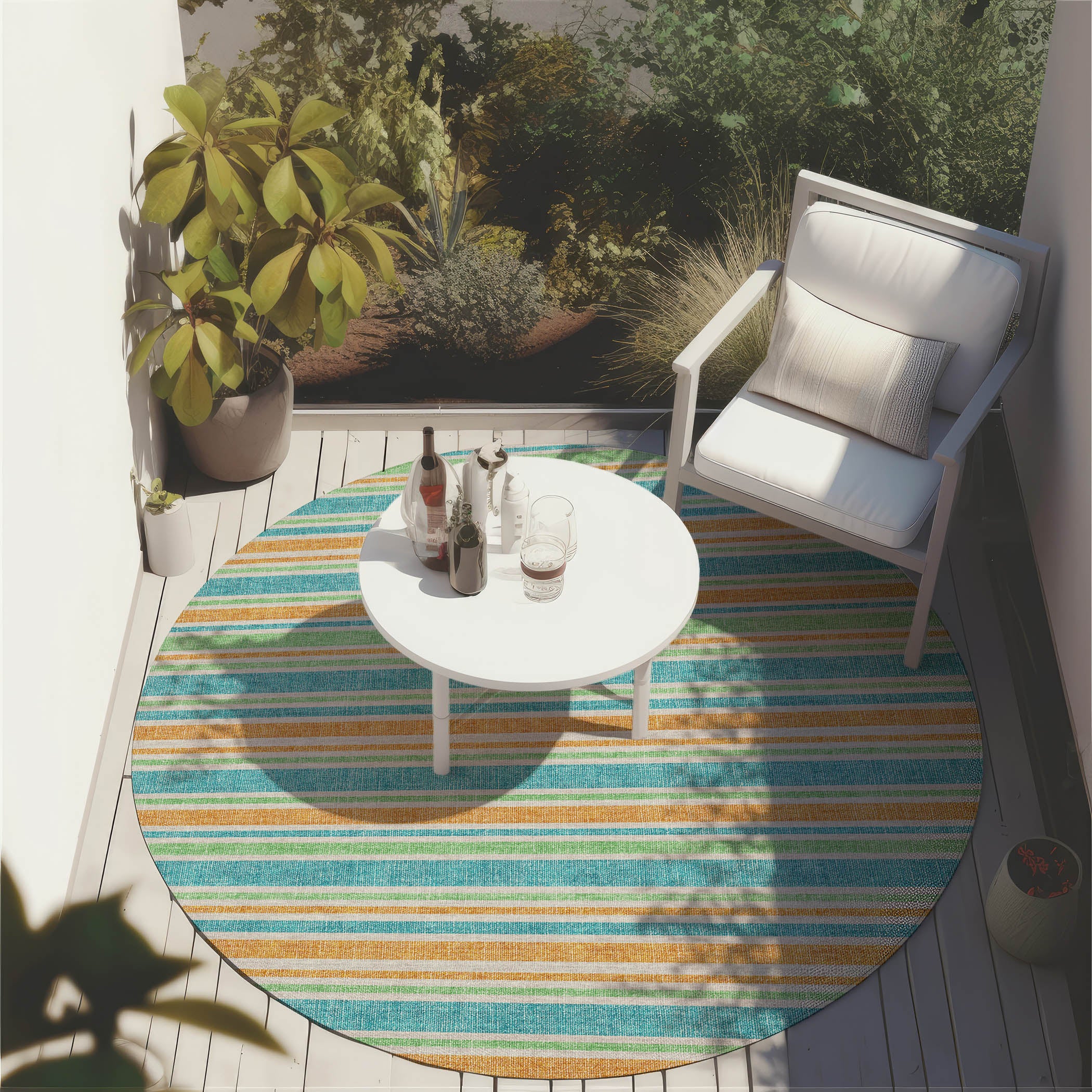 Machine Made ACN531 Teal Rugs
