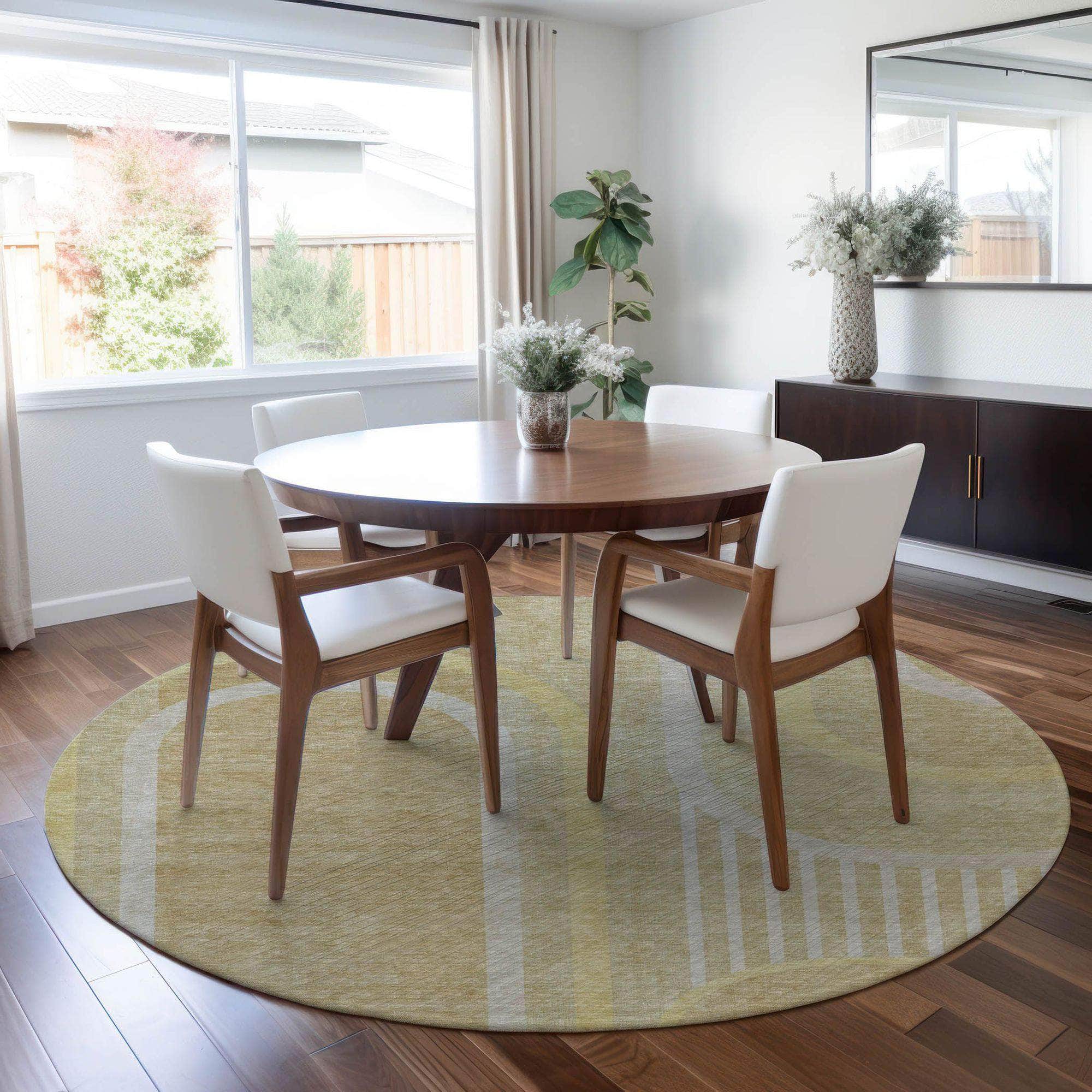 Machine Made ACN532 Beige Brown Rugs