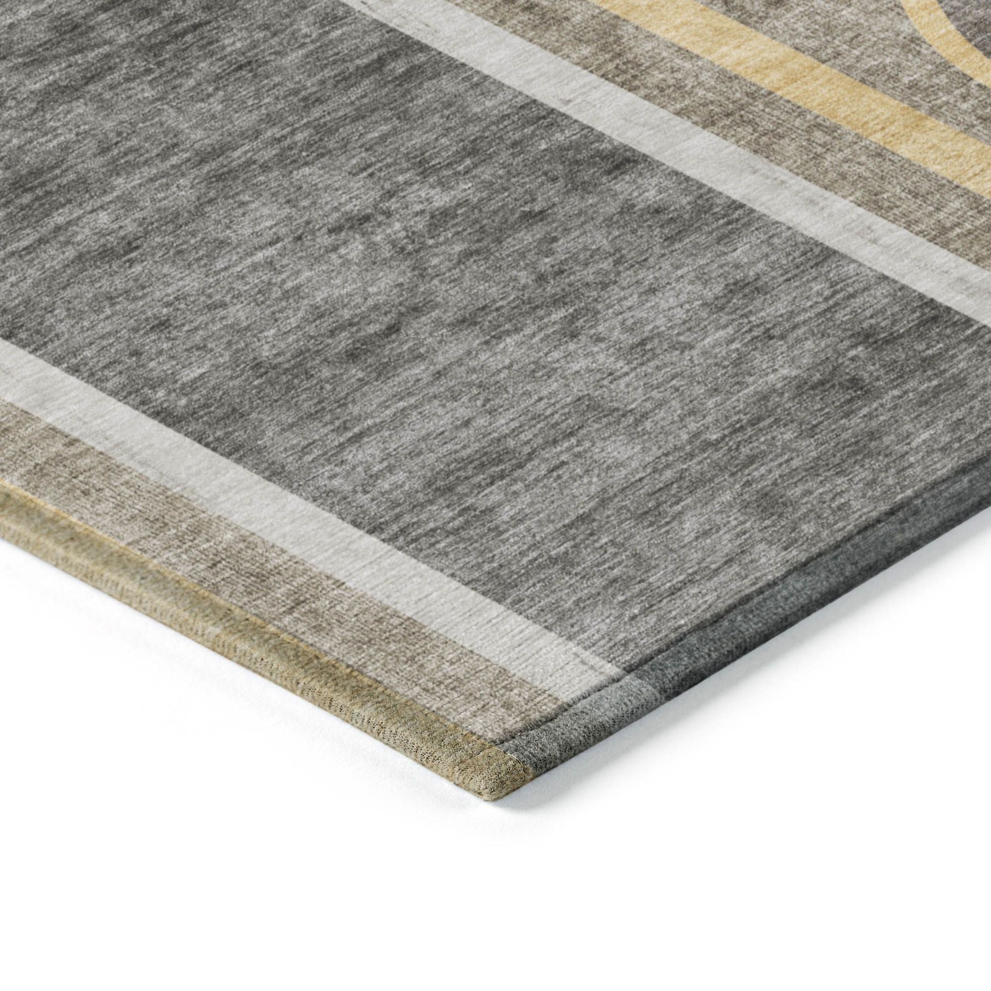 Machine Made ACN532 Taupe Brown Rugs