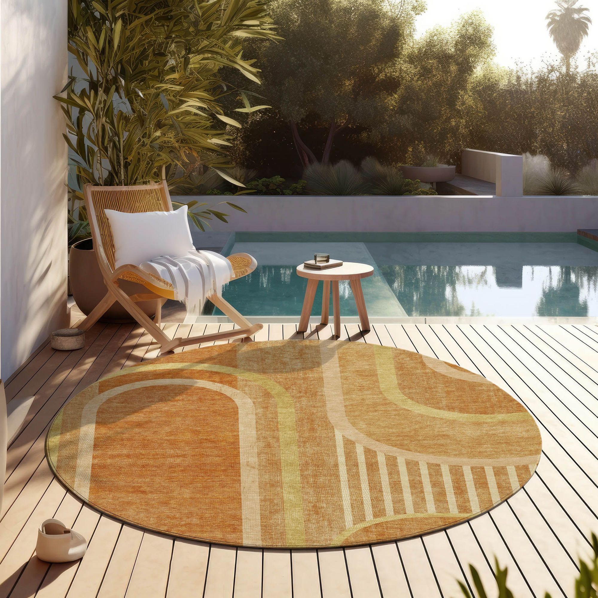 Machine Made ACN532 Terracotta Orange Rugs