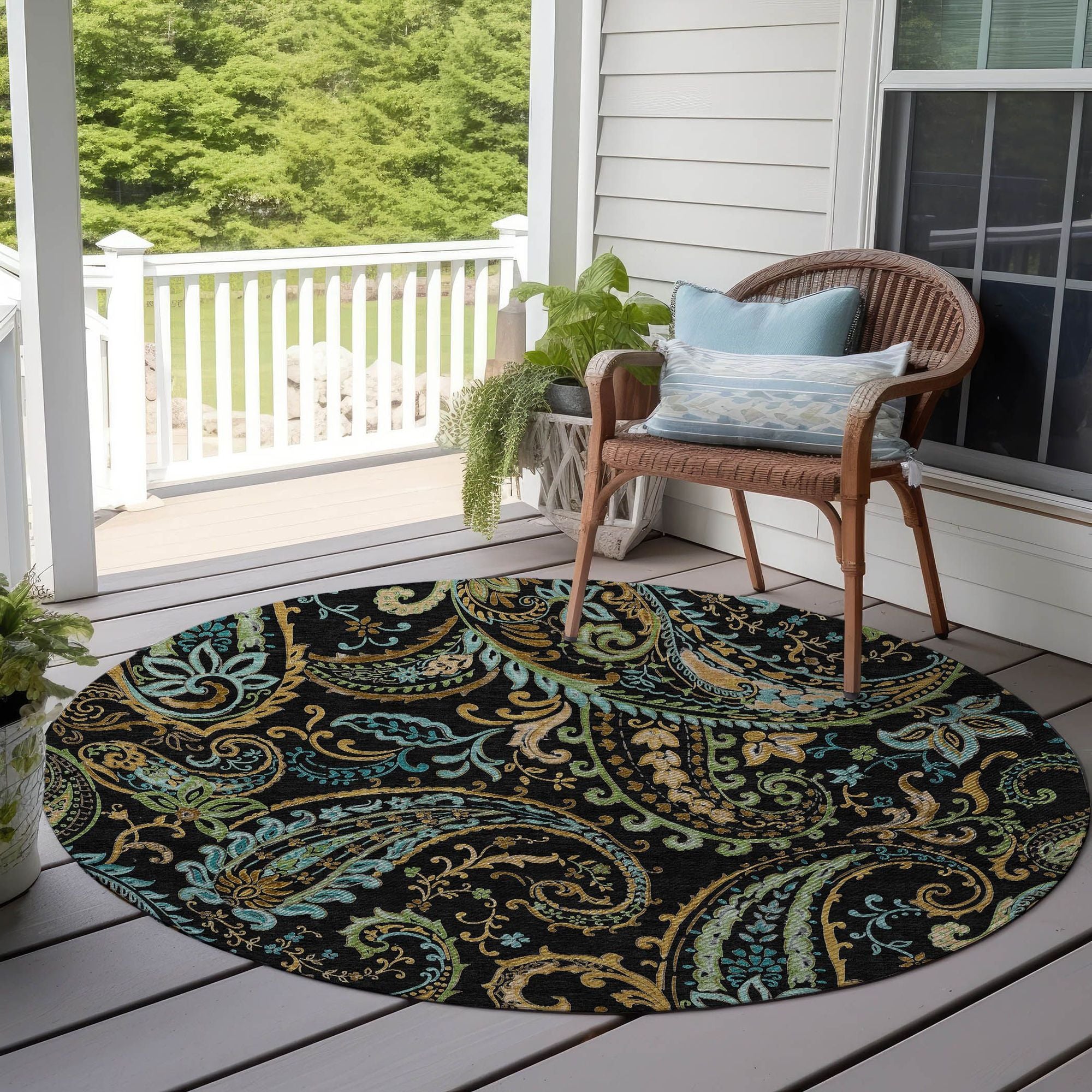 Machine Made ACN533 Black Rugs