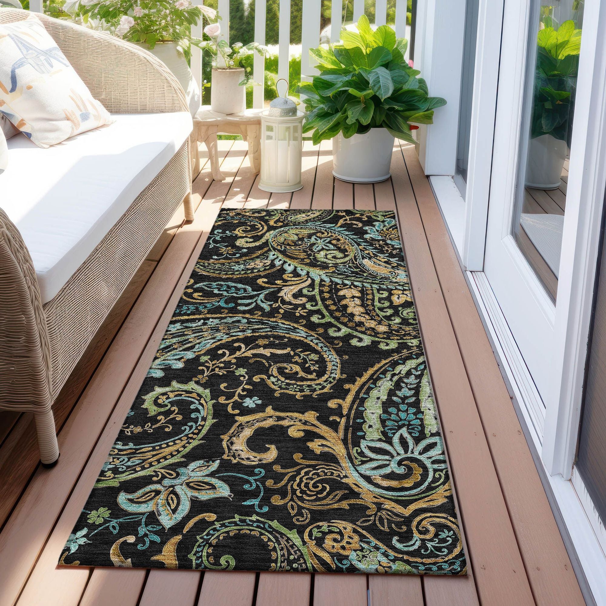 Machine Made ACN533 Black Rugs
