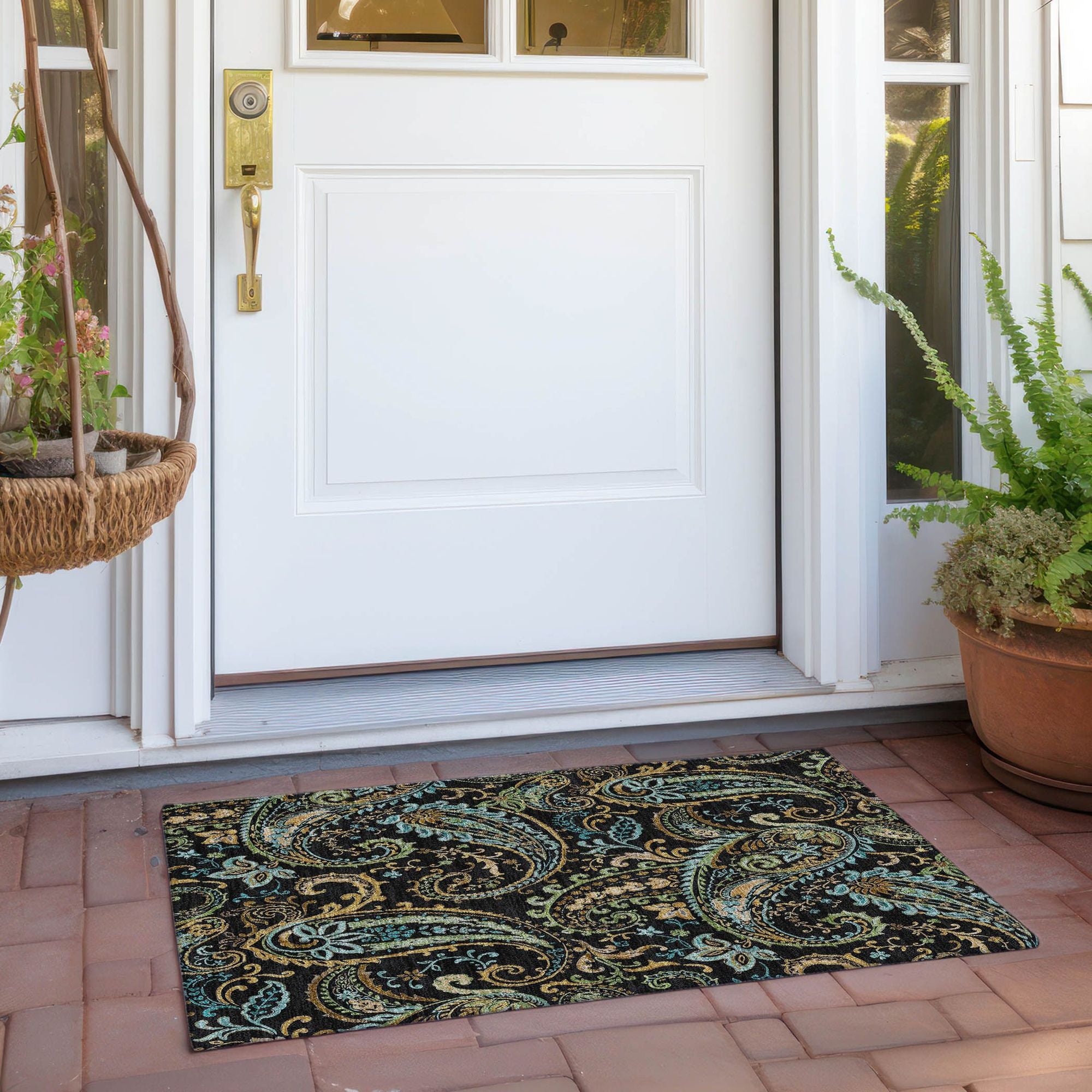 Machine Made ACN533 Black Rugs