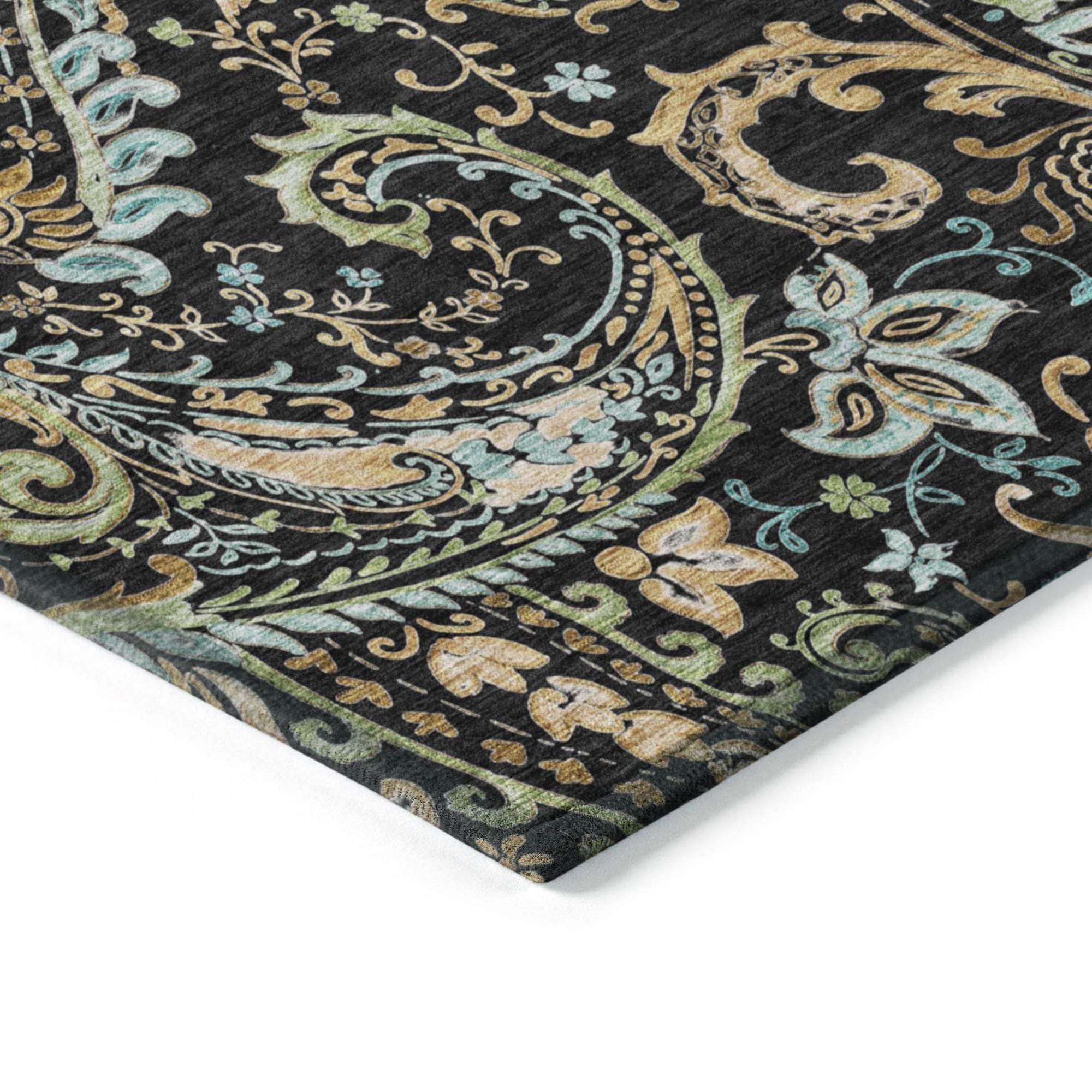 Machine Made ACN533 Black Rugs