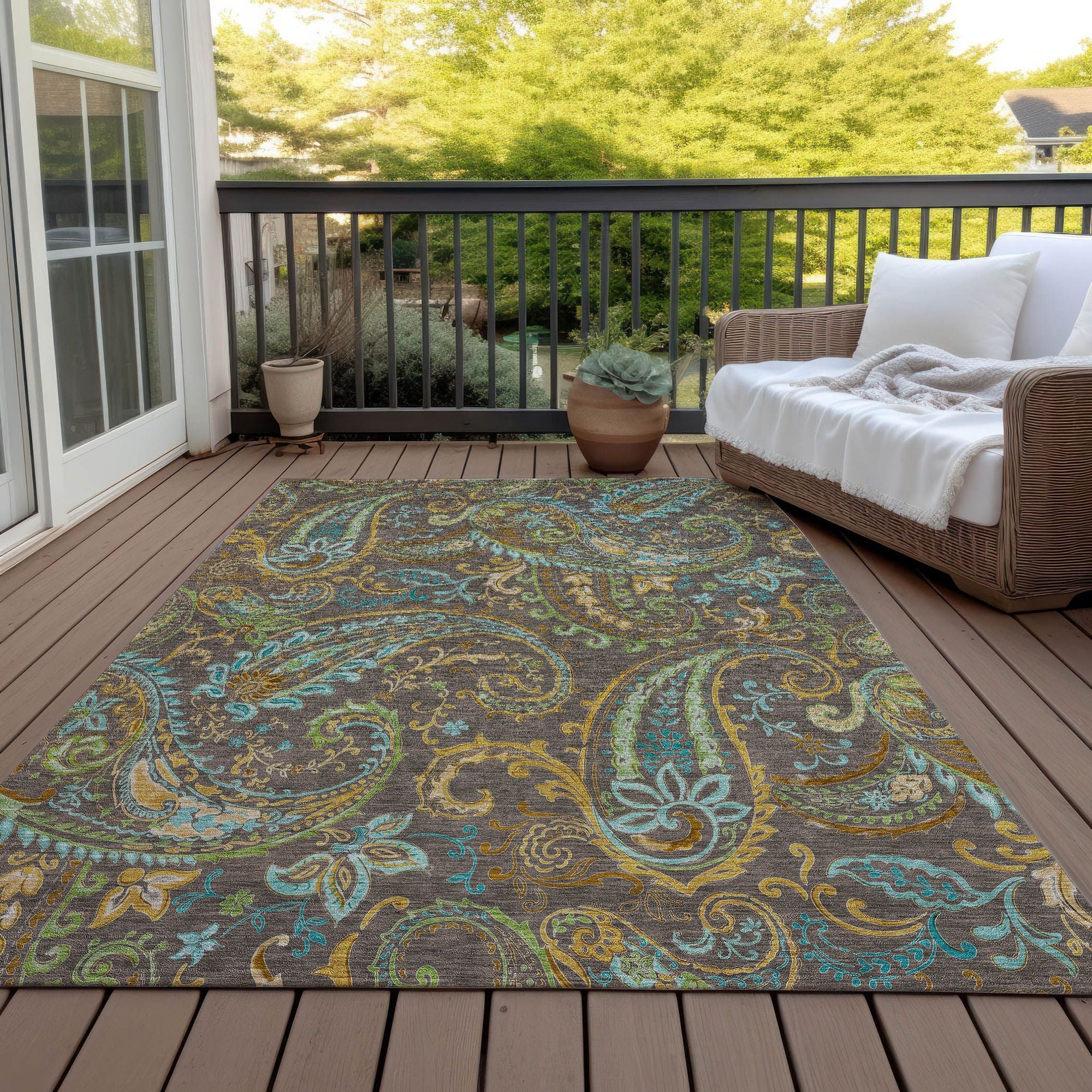 Machine Made ACN533 Chocolate Brown Rugs