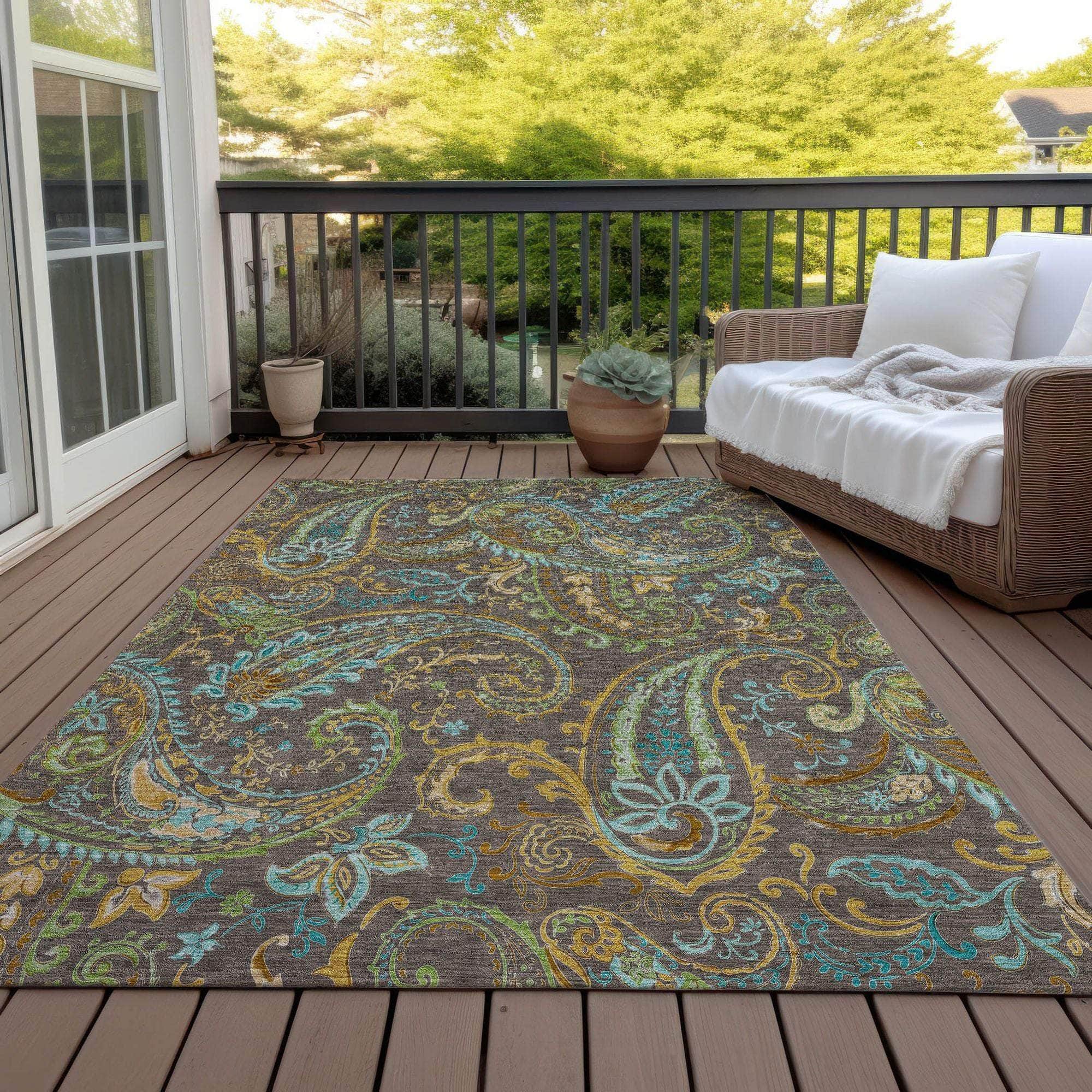 Machine Made ACN533 Chocolate Brown Rugs