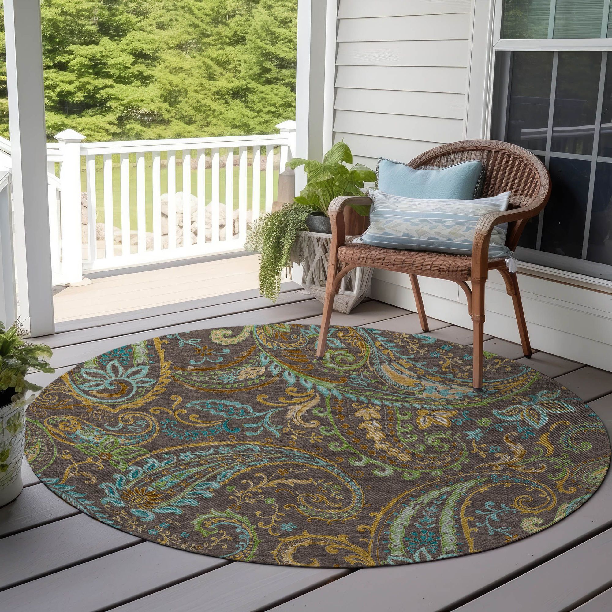 Machine Made ACN533 Chocolate Brown Rugs