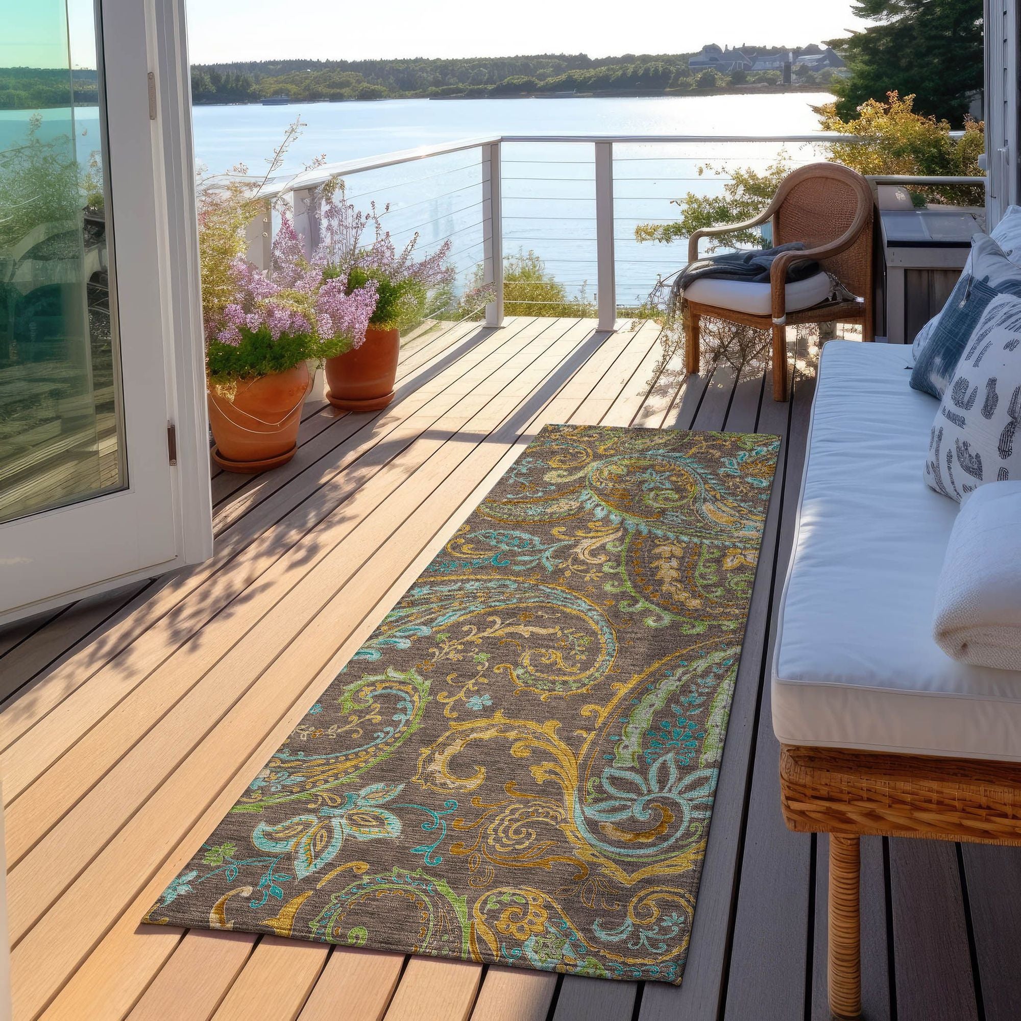 Machine Made ACN533 Chocolate Brown Rugs