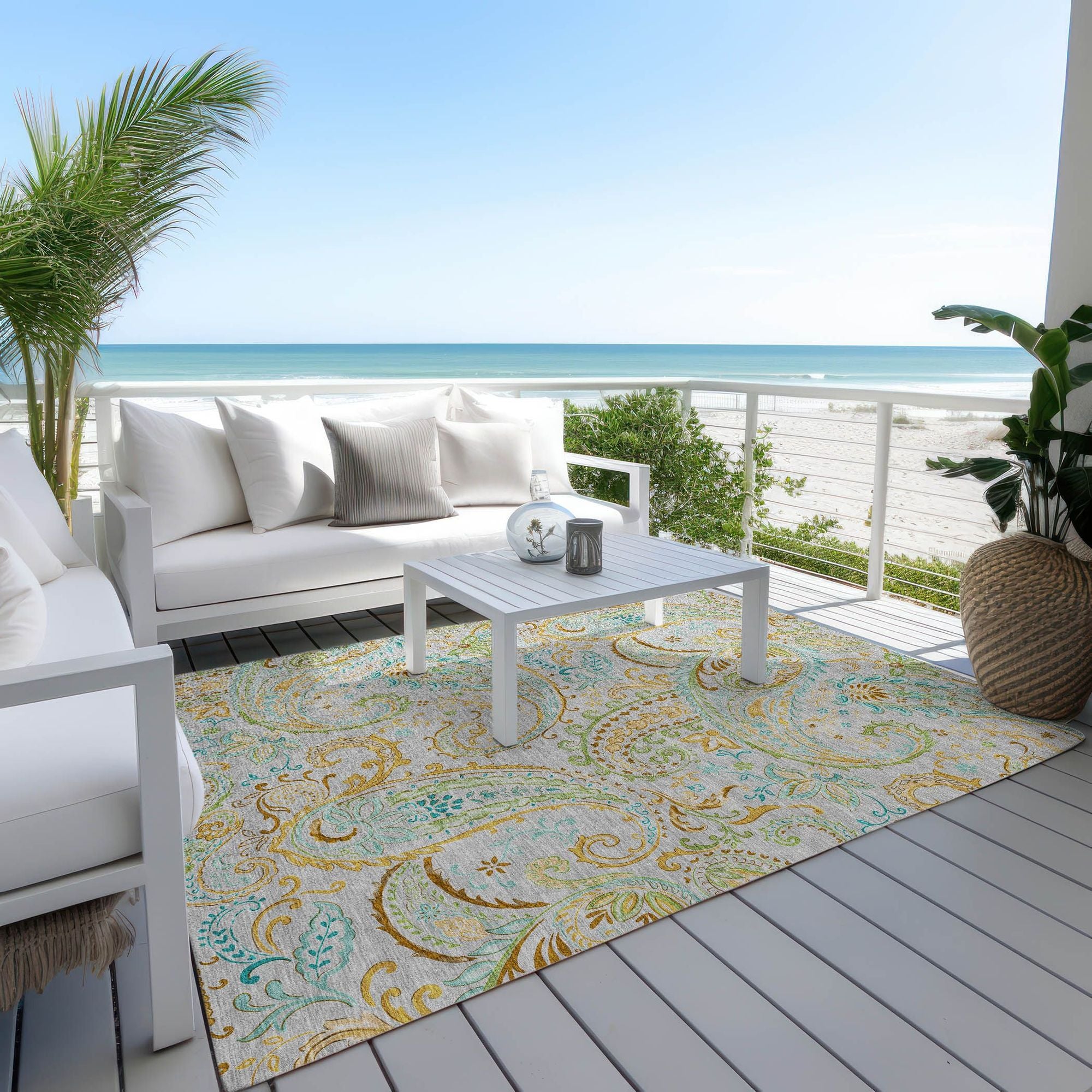 Machine Made ACN533 Gray Rugs