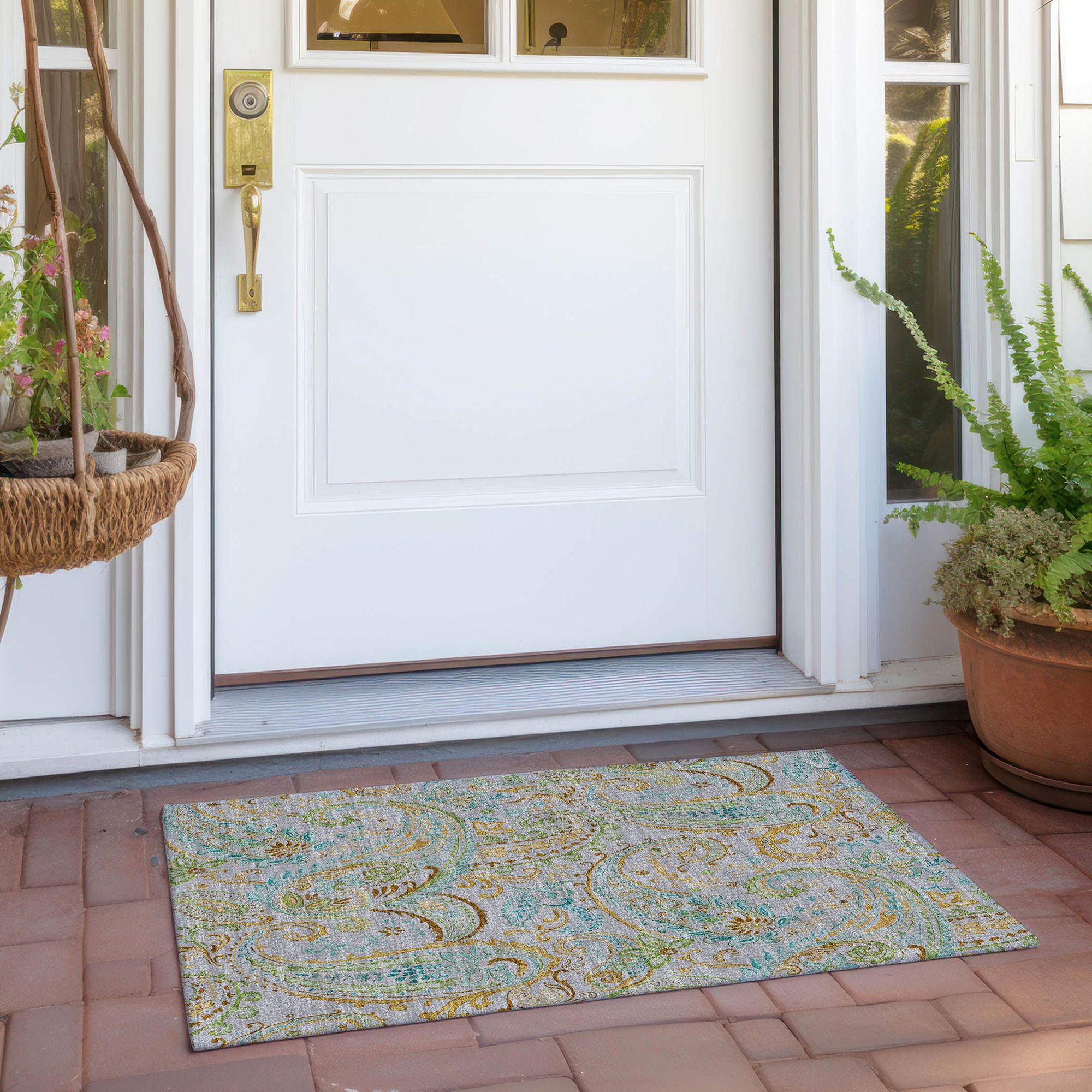 Machine Made ACN533 Gray Rugs