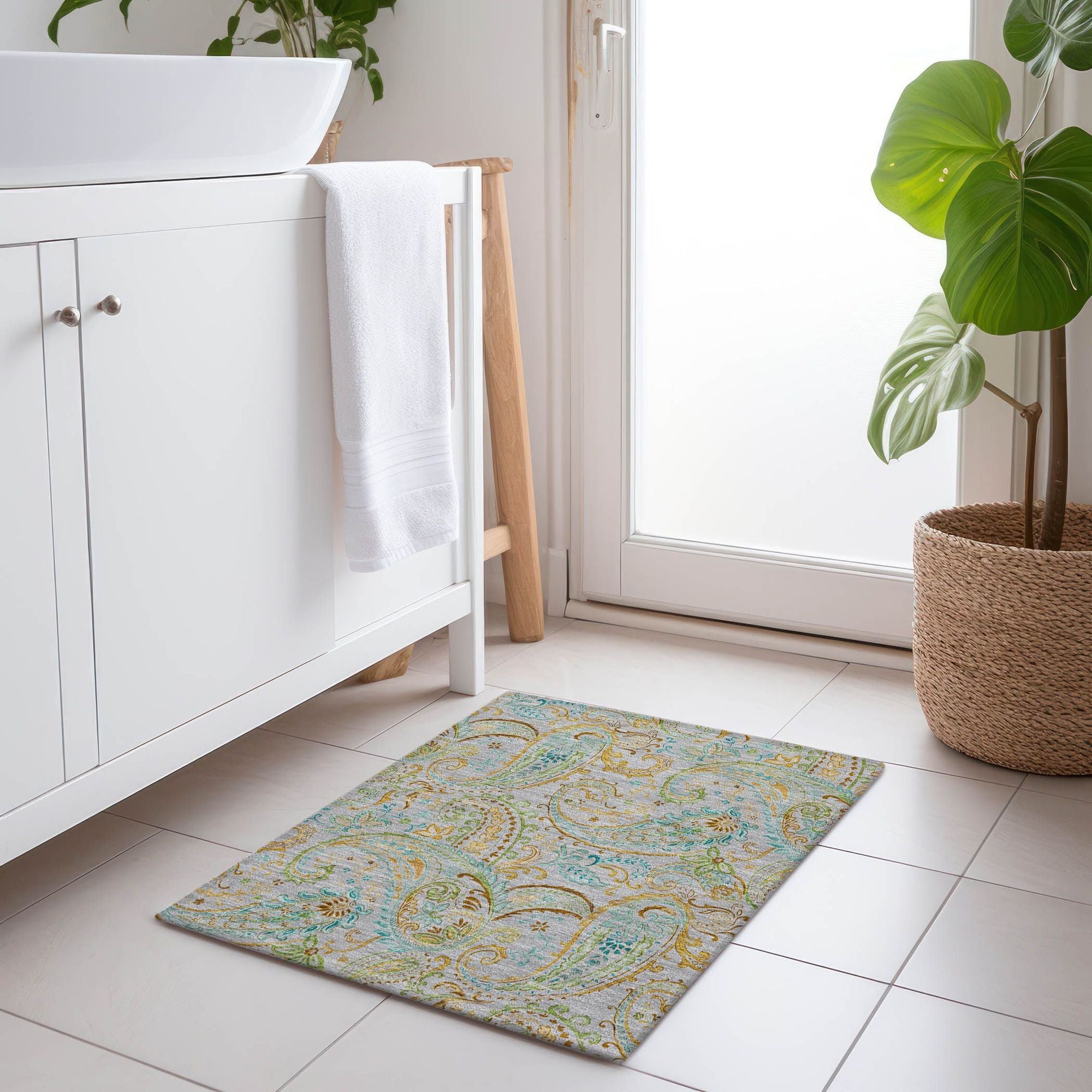 Machine Made ACN533 Gray Rugs