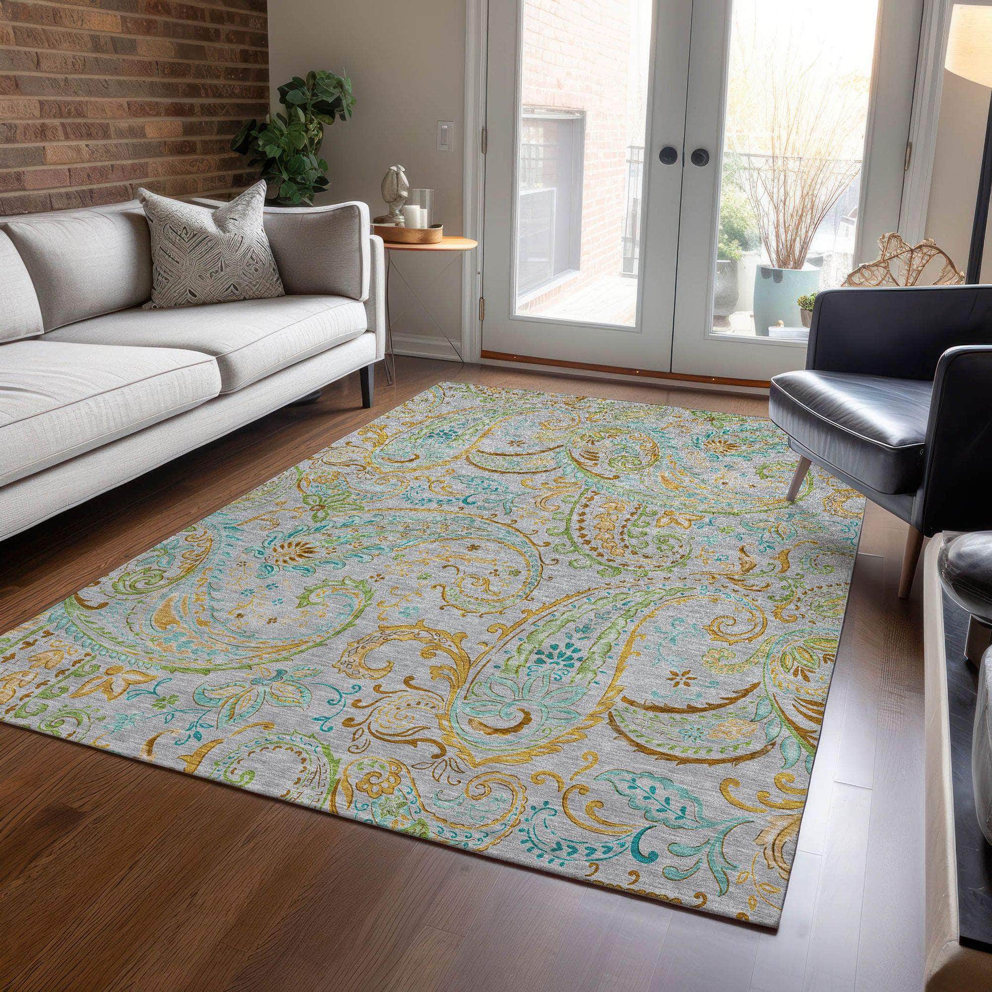 Machine Made ACN533 Gray Rugs