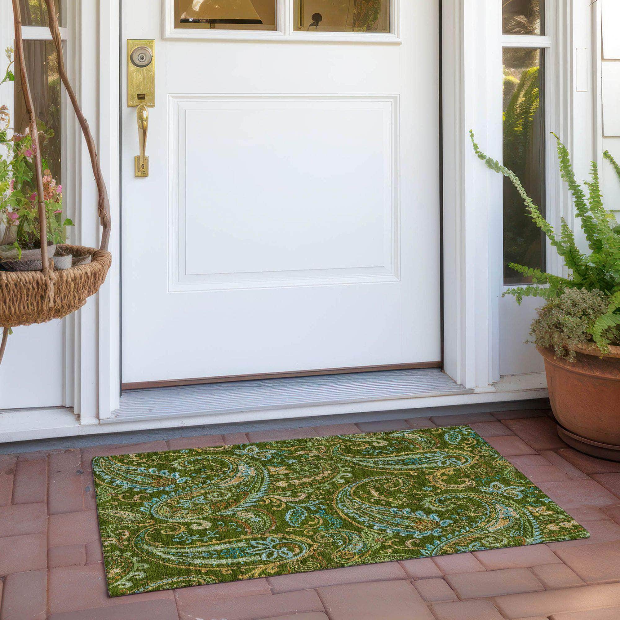 Machine Made ACN533 Green Rugs
