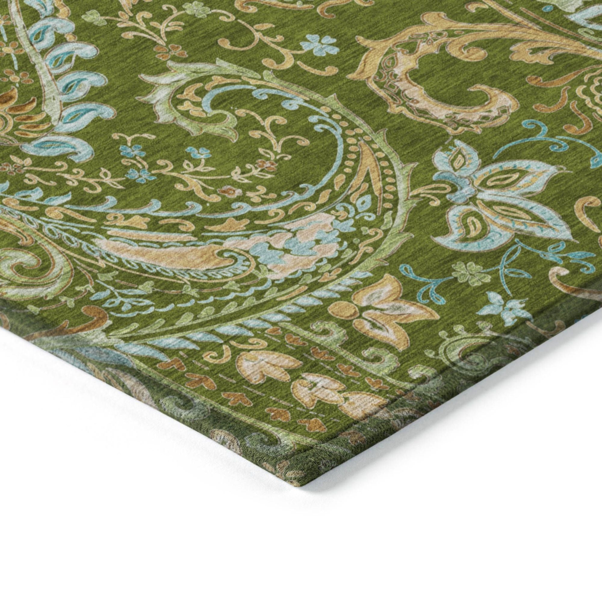 Machine Made ACN533 Green Rugs