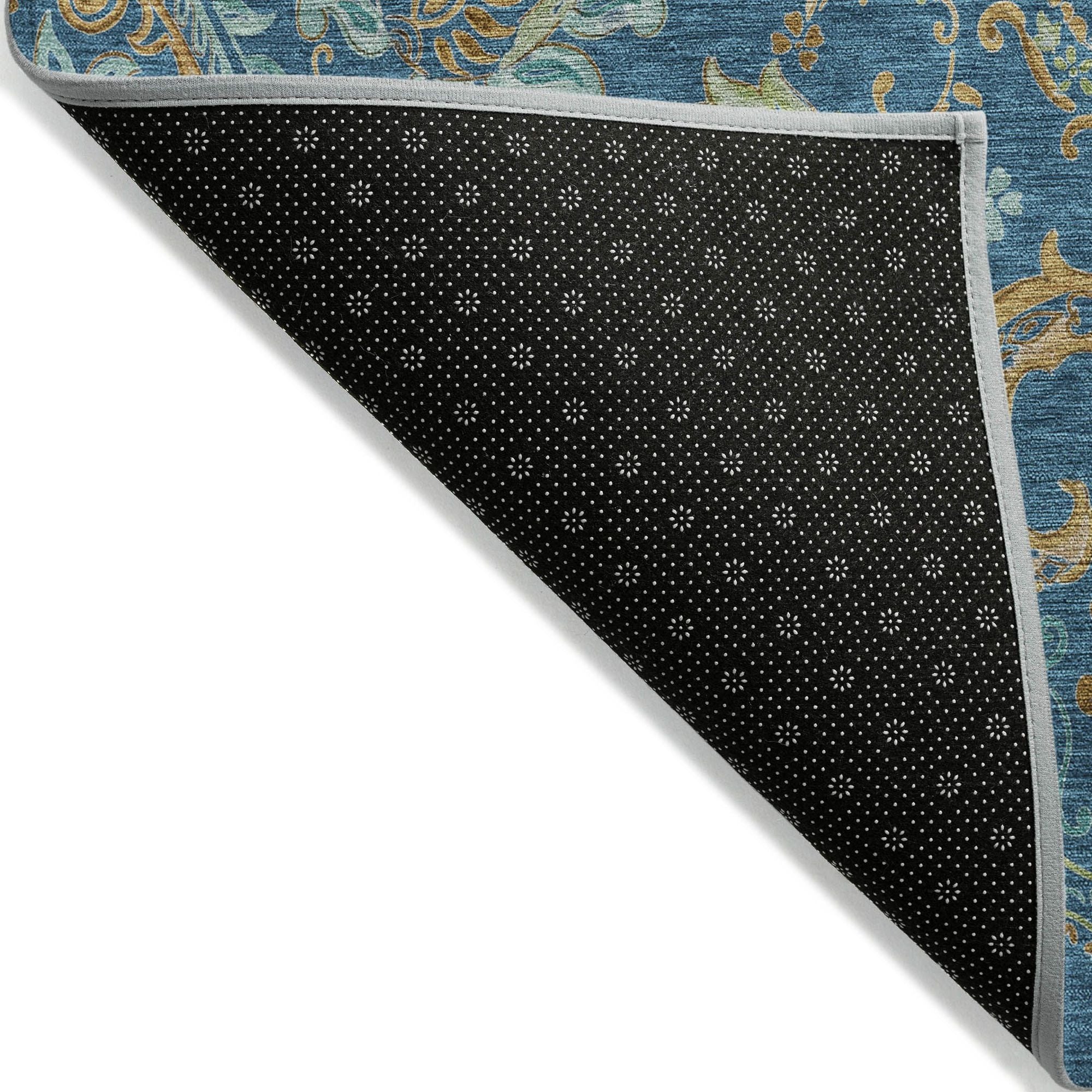 Machine Made ACN533 Navy Blue Rugs