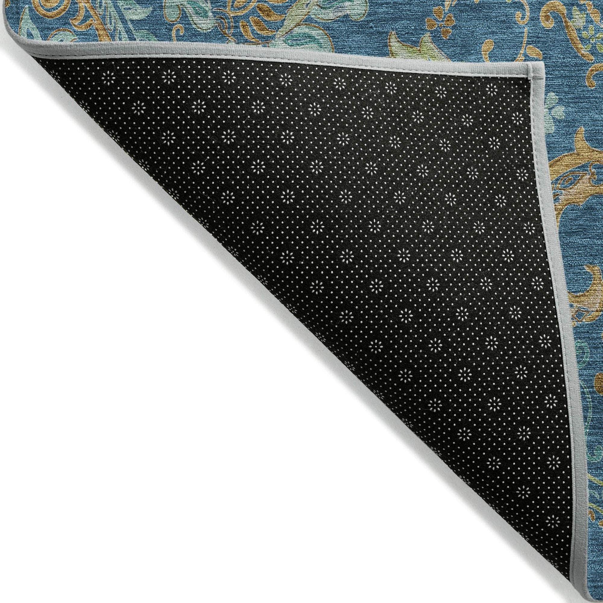 Machine Made ACN533 Navy Blue Rugs
