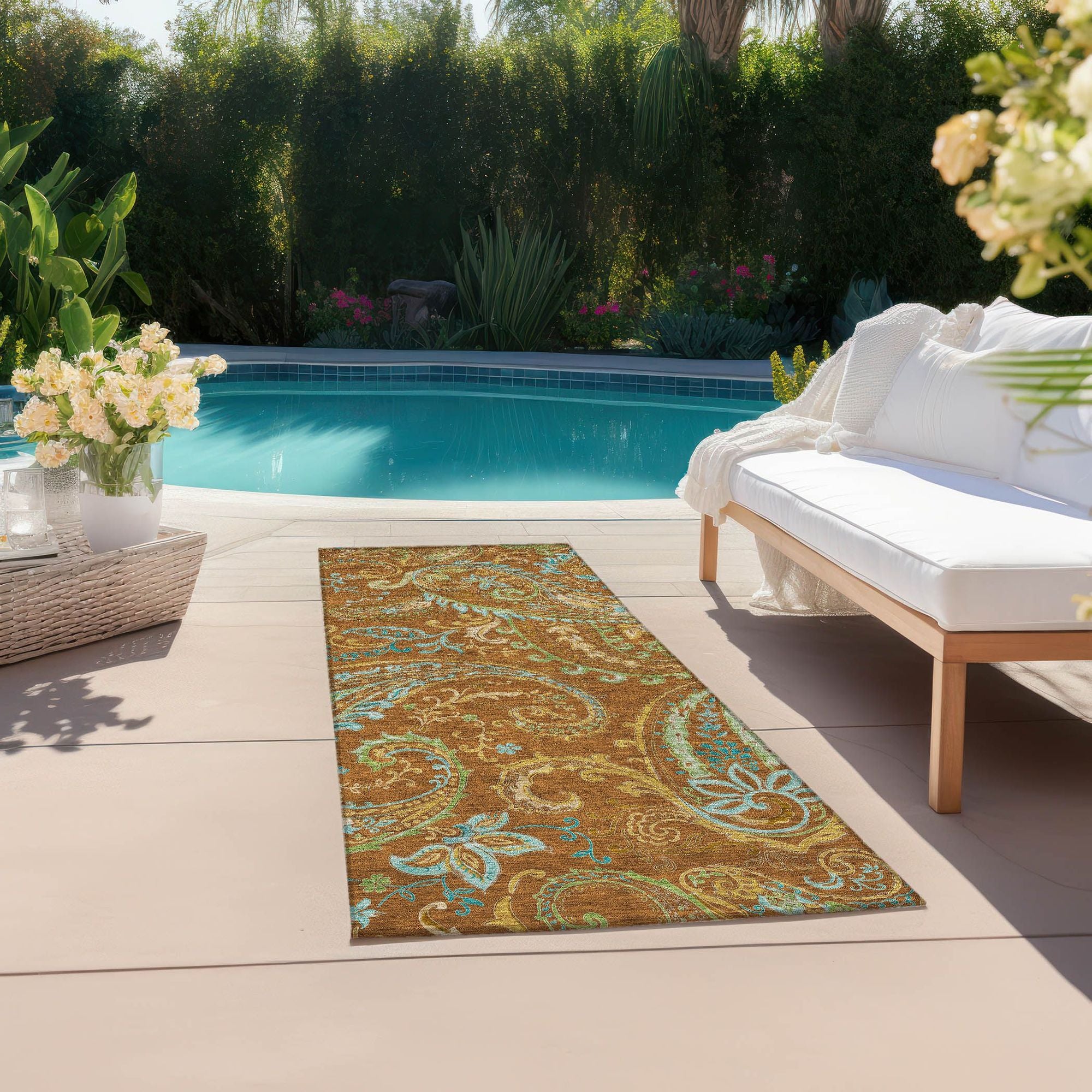 Machine Made ACN533 Paprika Orange Rugs