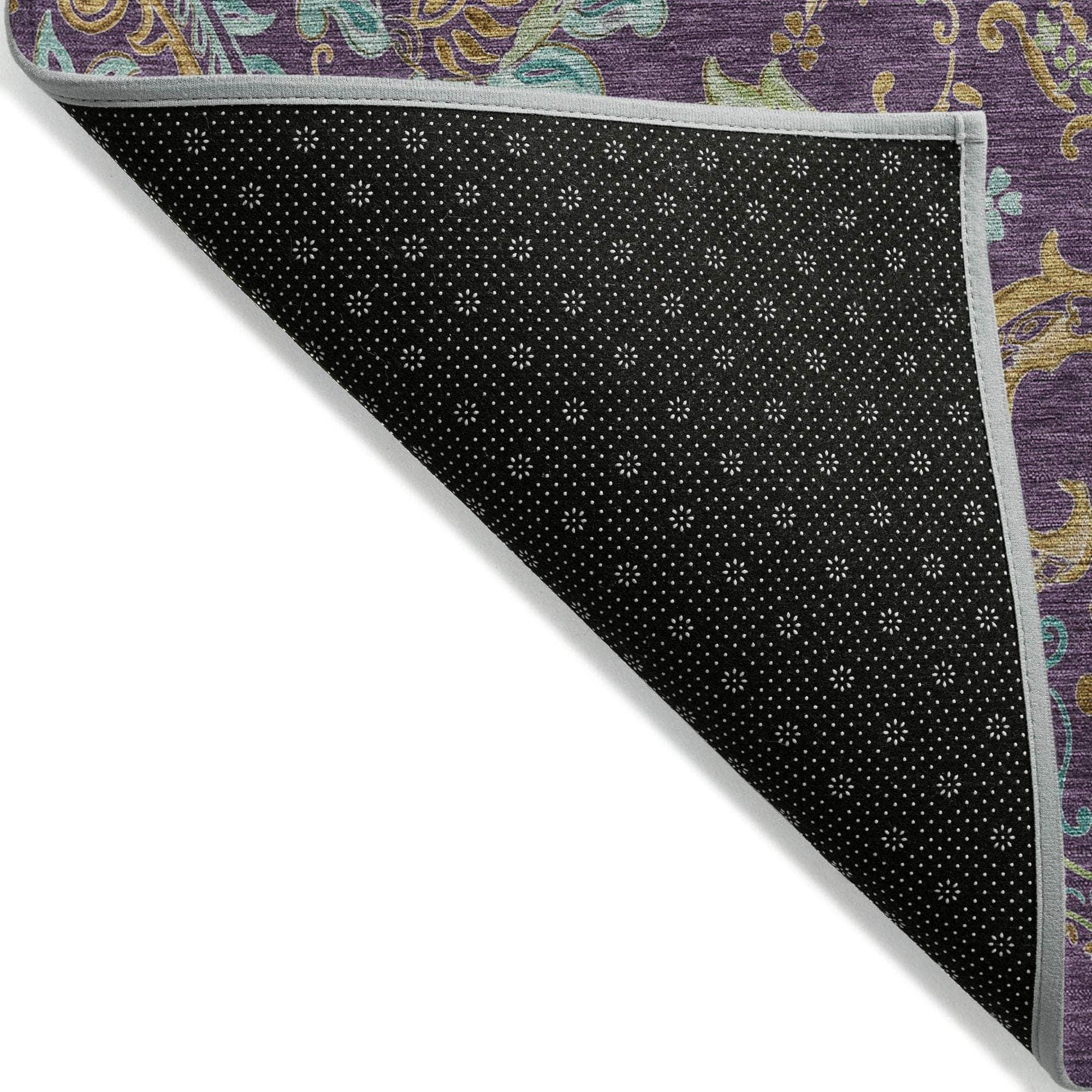Machine Made ACN533 Purple Rugs