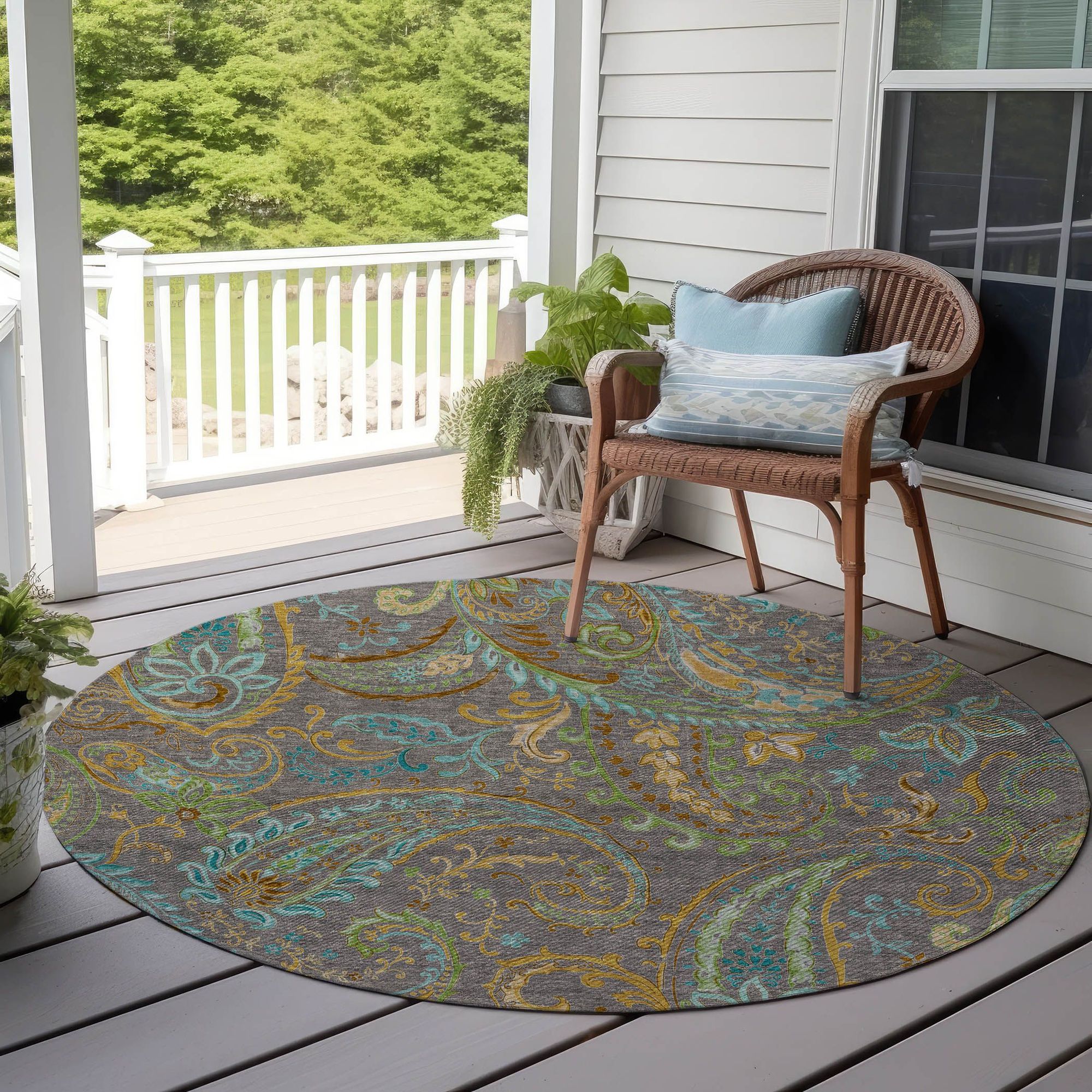 Machine Made ACN533 Taupe Brown Rugs