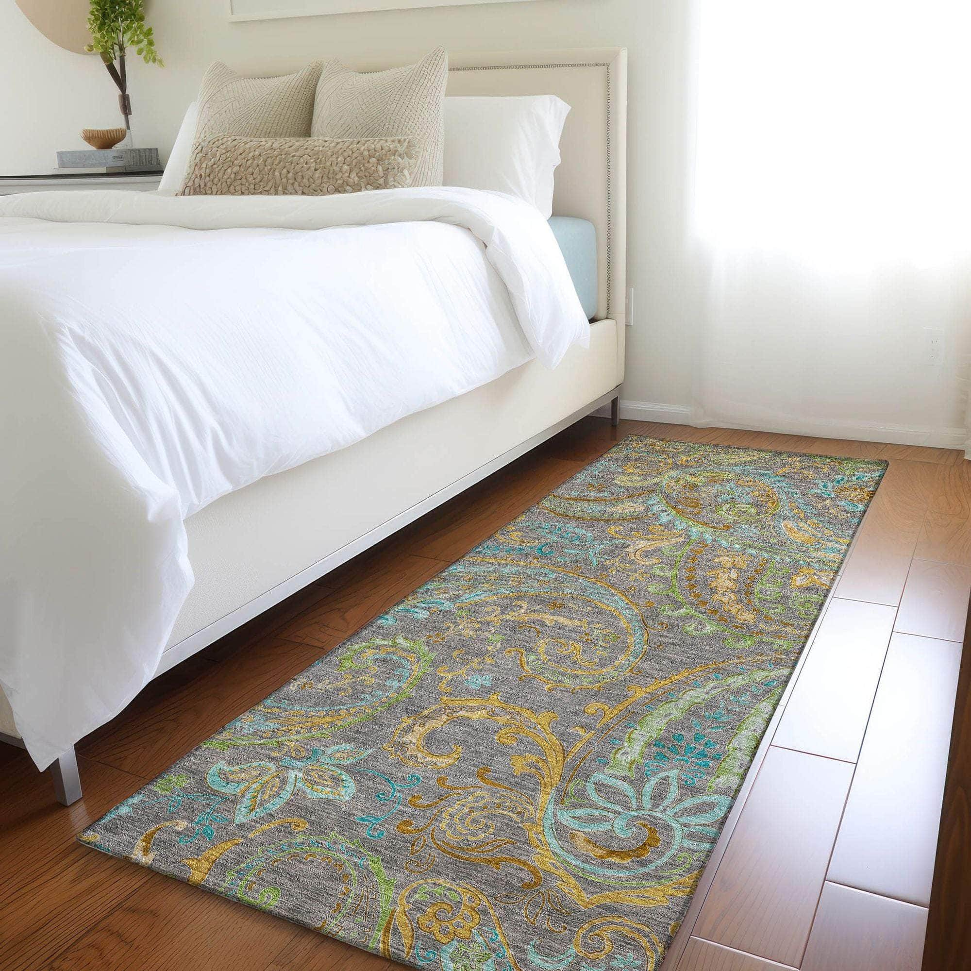 Machine Made ACN533 Taupe Brown Rugs