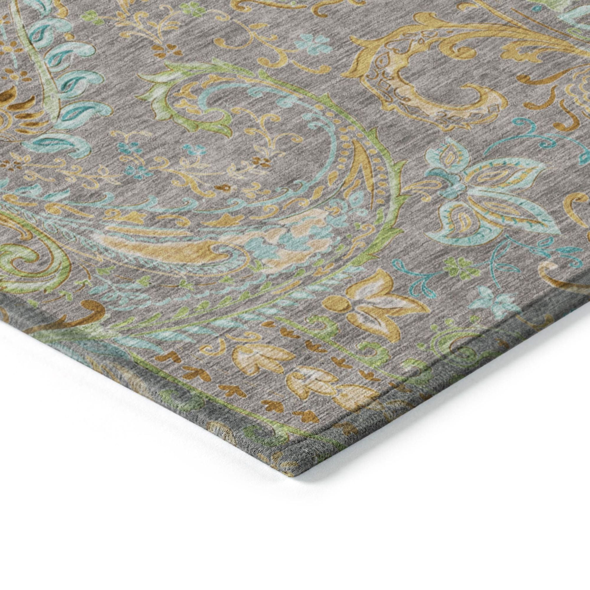 Machine Made ACN533 Taupe Brown Rugs