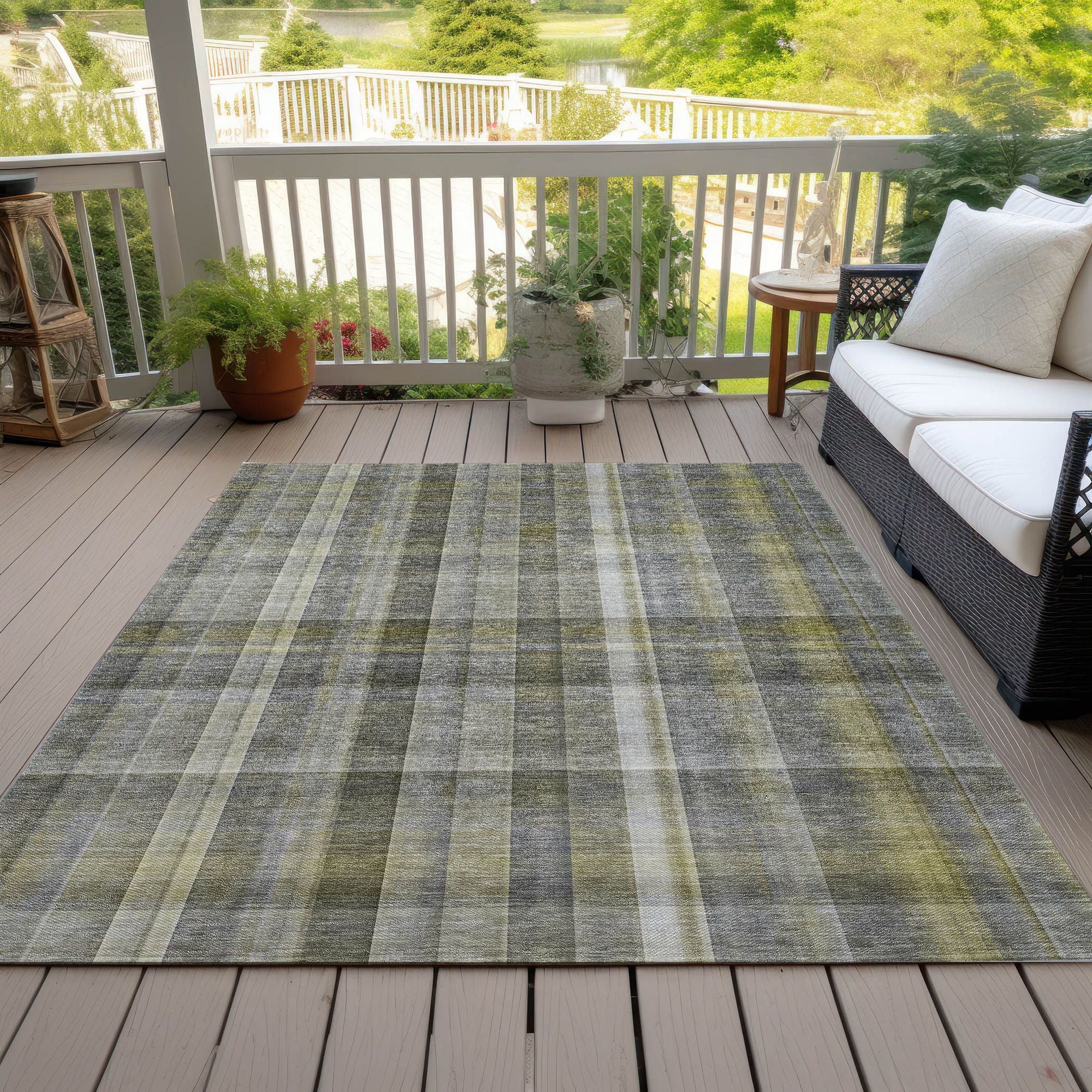 Machine Made ACN534 Gray Rugs