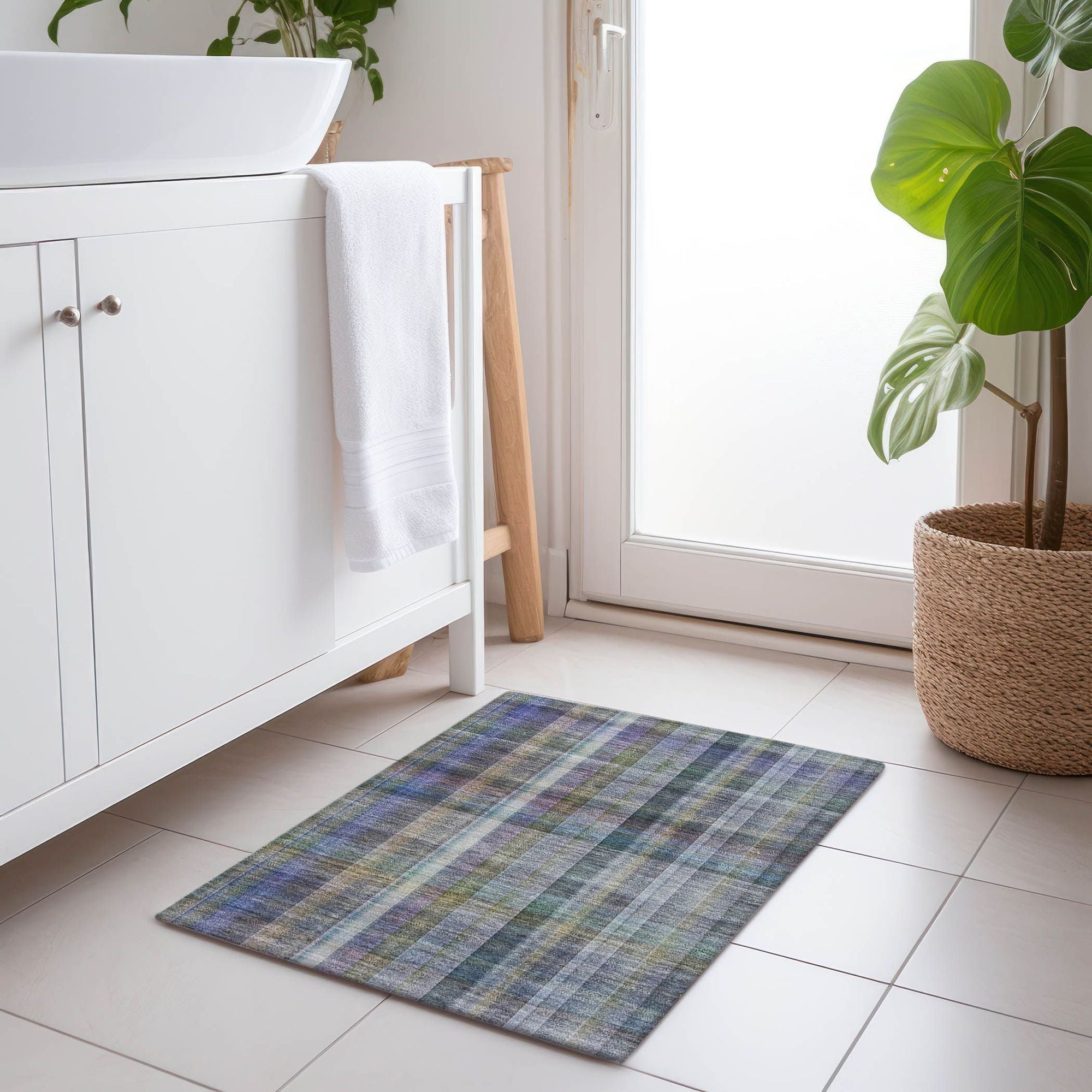 Machine Made ACN534 Green Rugs