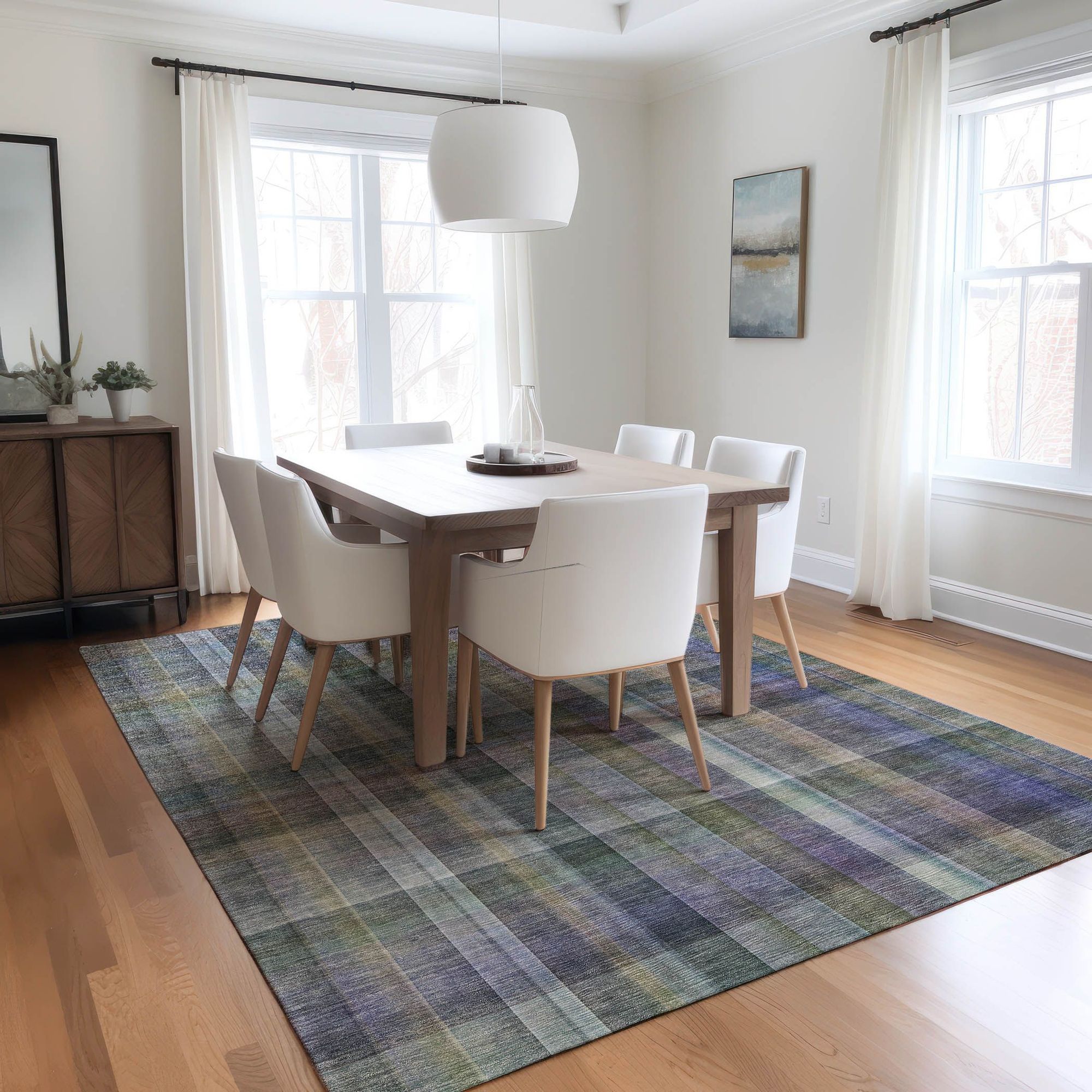 Machine Made ACN534 Green Rugs