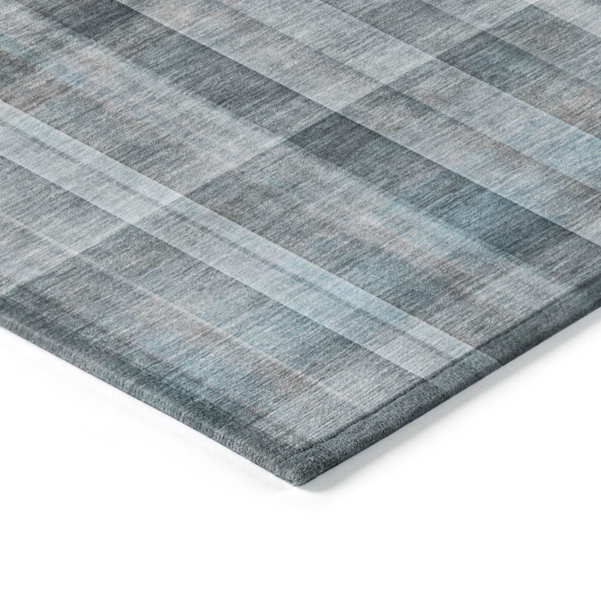 Machine Made ACN534 Teal Rugs