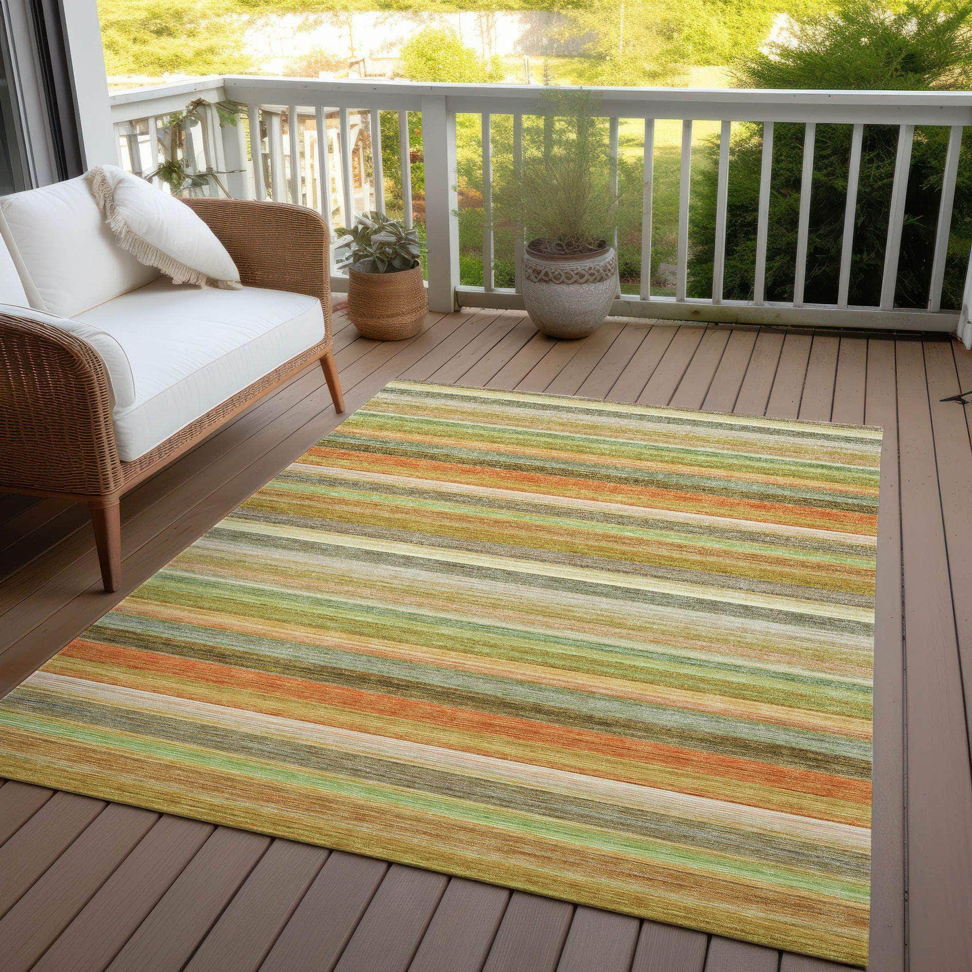 Machine Made ACN535 Aloe Green Rugs