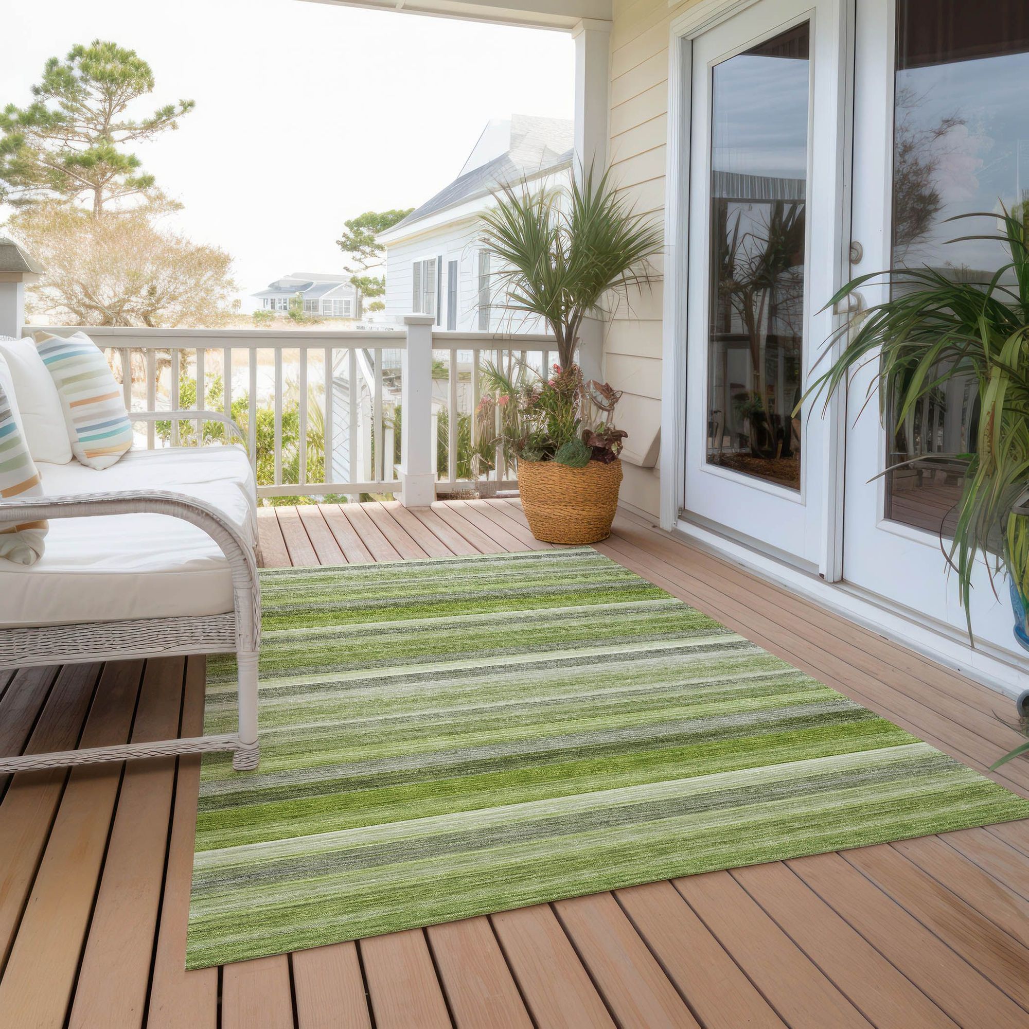 Machine Made ACN535 Fern Green Rugs