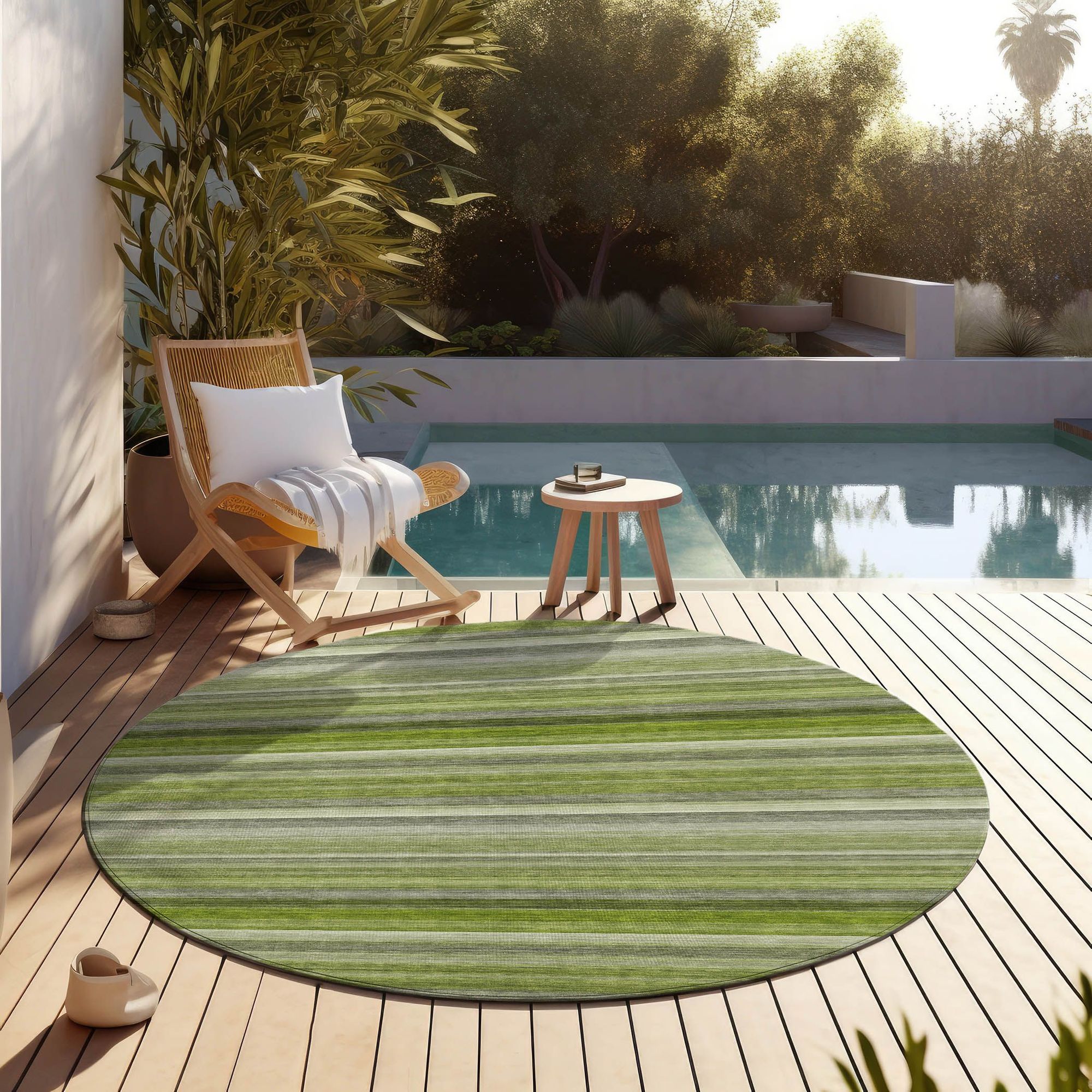 Machine Made ACN535 Fern Green Rugs