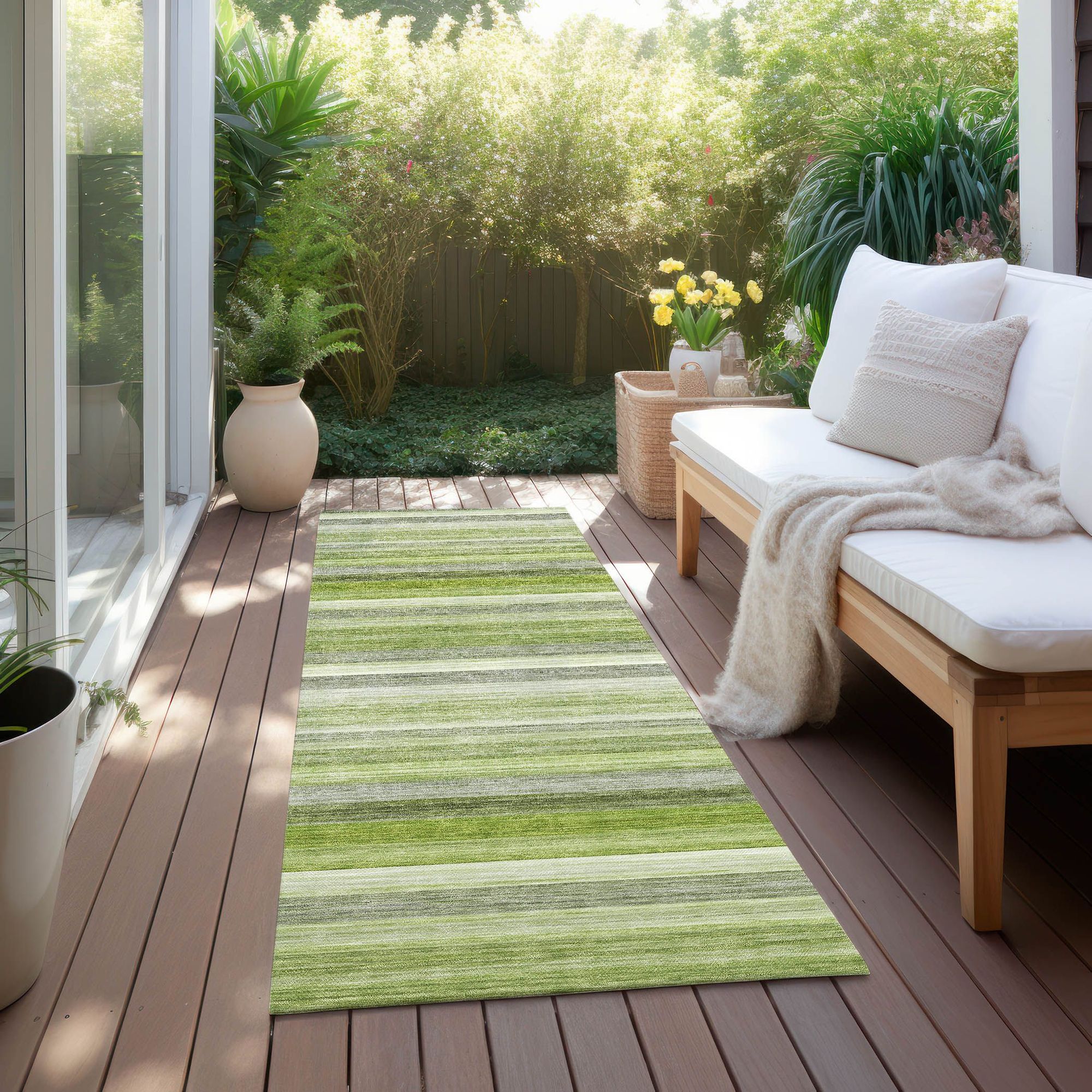 Machine Made ACN535 Fern Green Rugs