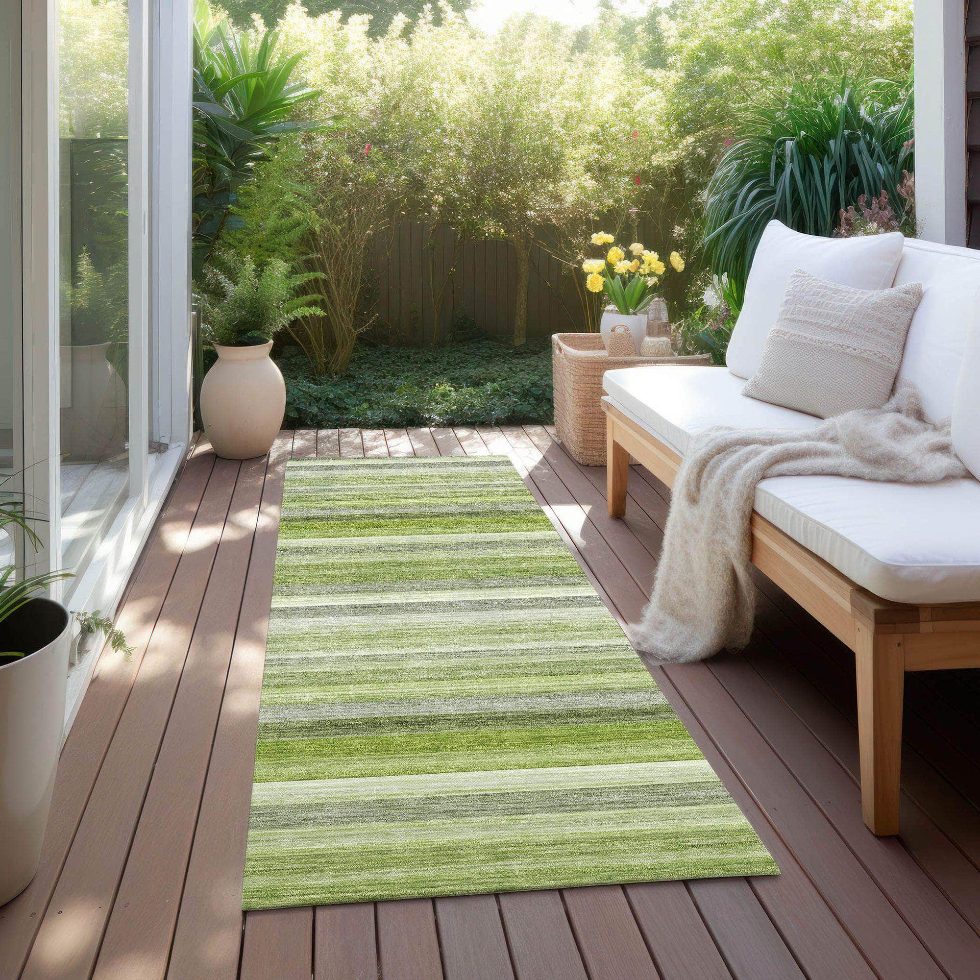 Machine Made ACN535 Fern Green Rugs