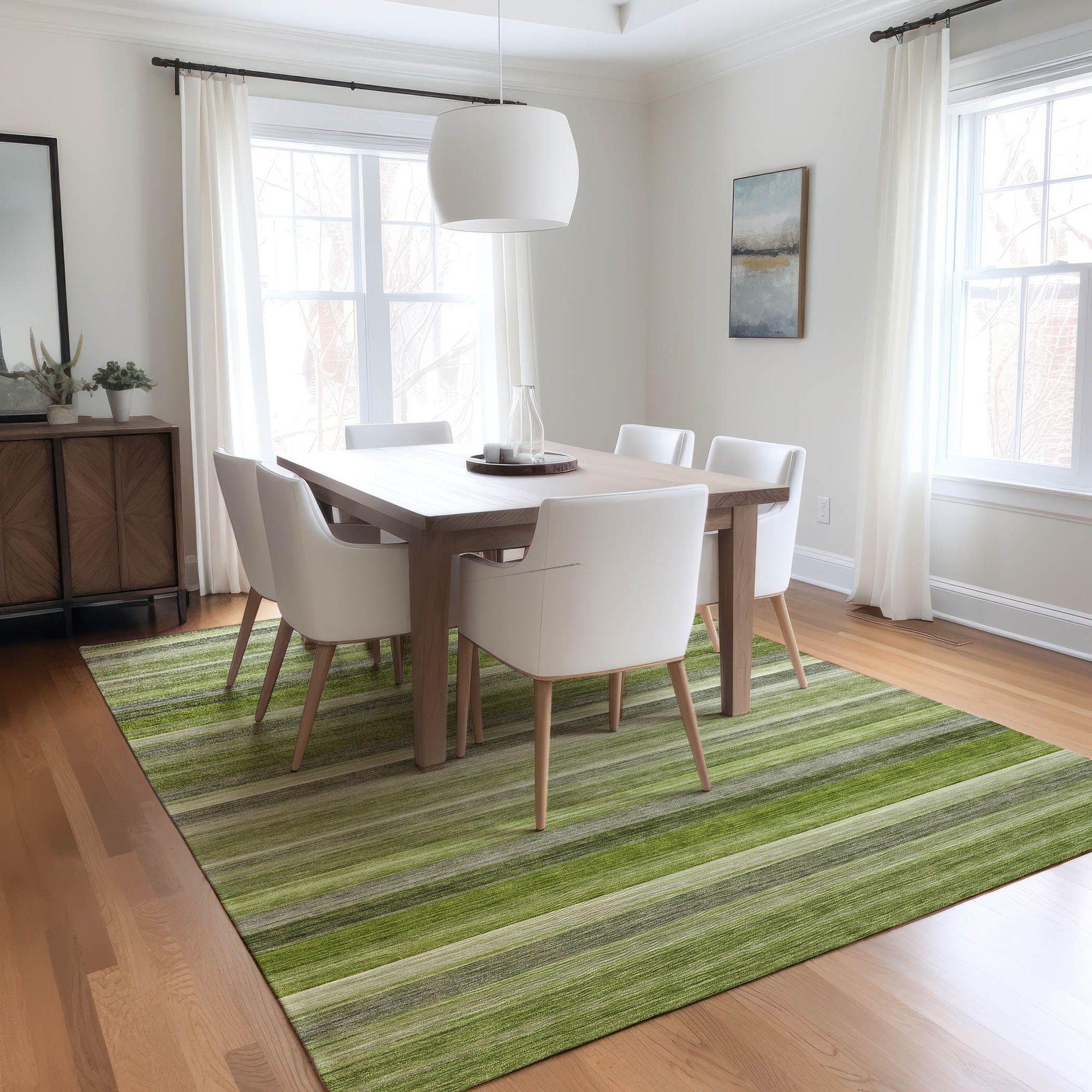 Machine Made ACN535 Fern Green Rugs