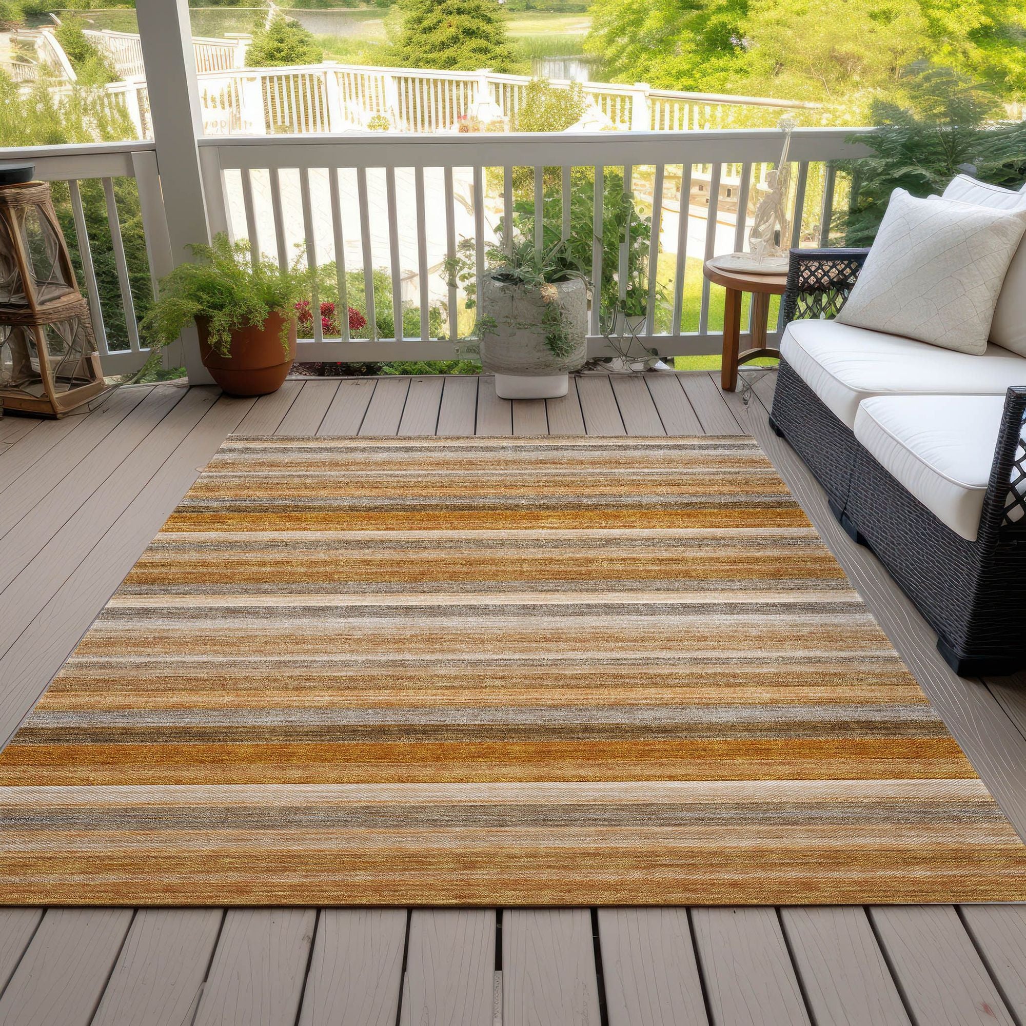 Machine Made ACN535 Paprika Orange Rugs