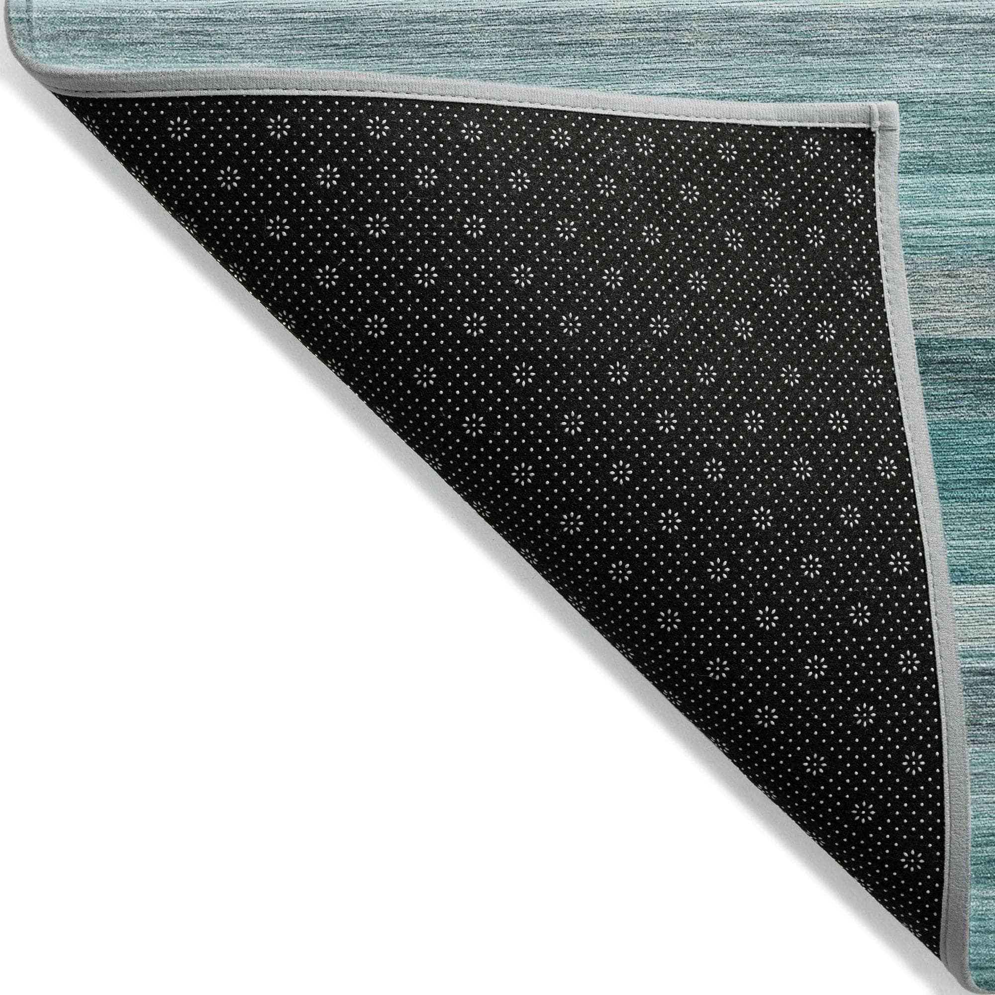 Machine Made ACN535 Teal Rugs
