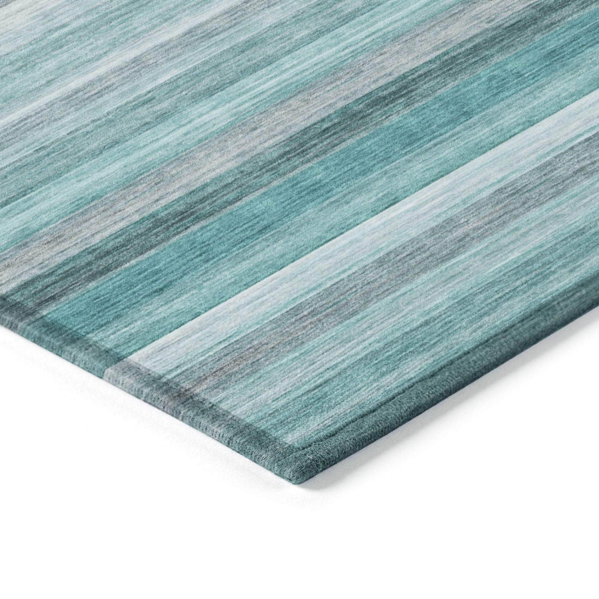 Machine Made ACN535 Teal Rugs