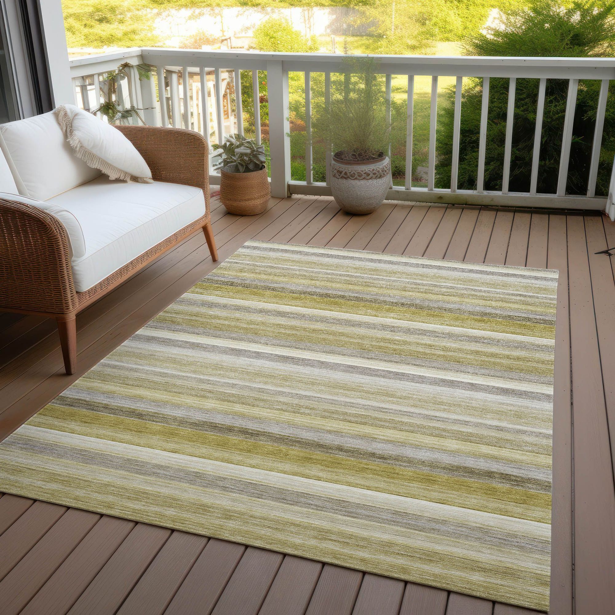 Machine Made ACN535 Wheat Gold Rugs