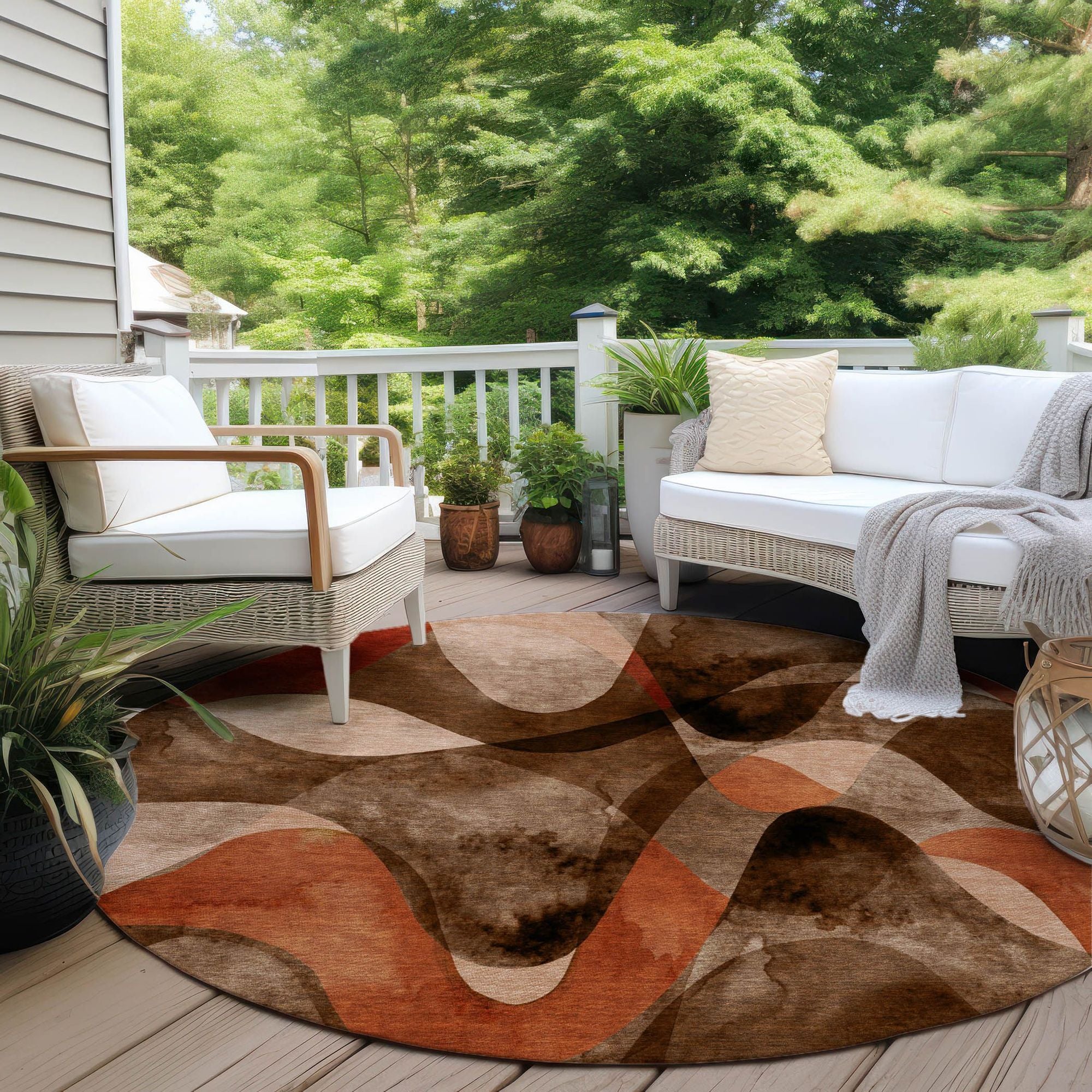 Machine Made ACN536 Chocolate Brown Rugs