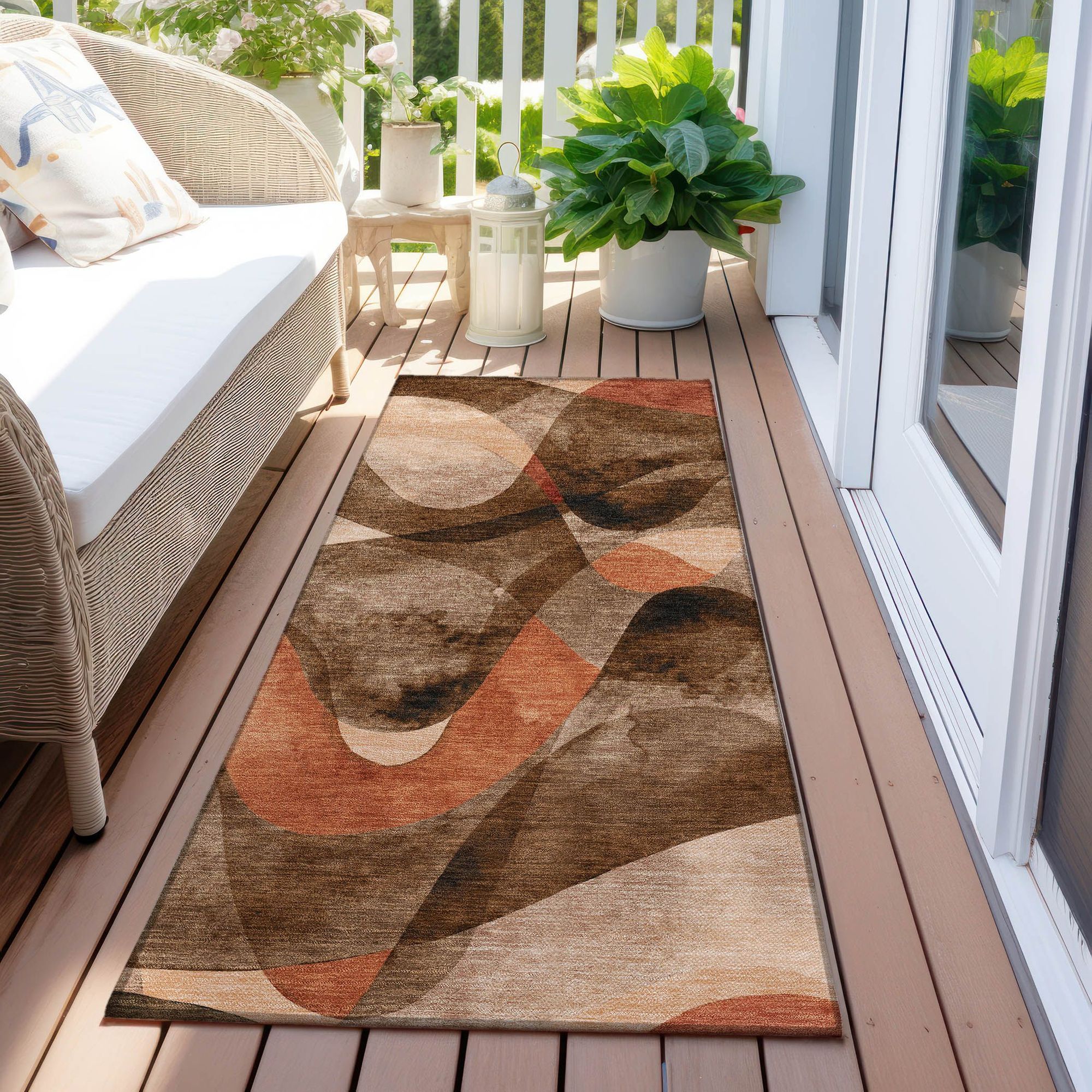 Machine Made ACN536 Chocolate Brown Rugs