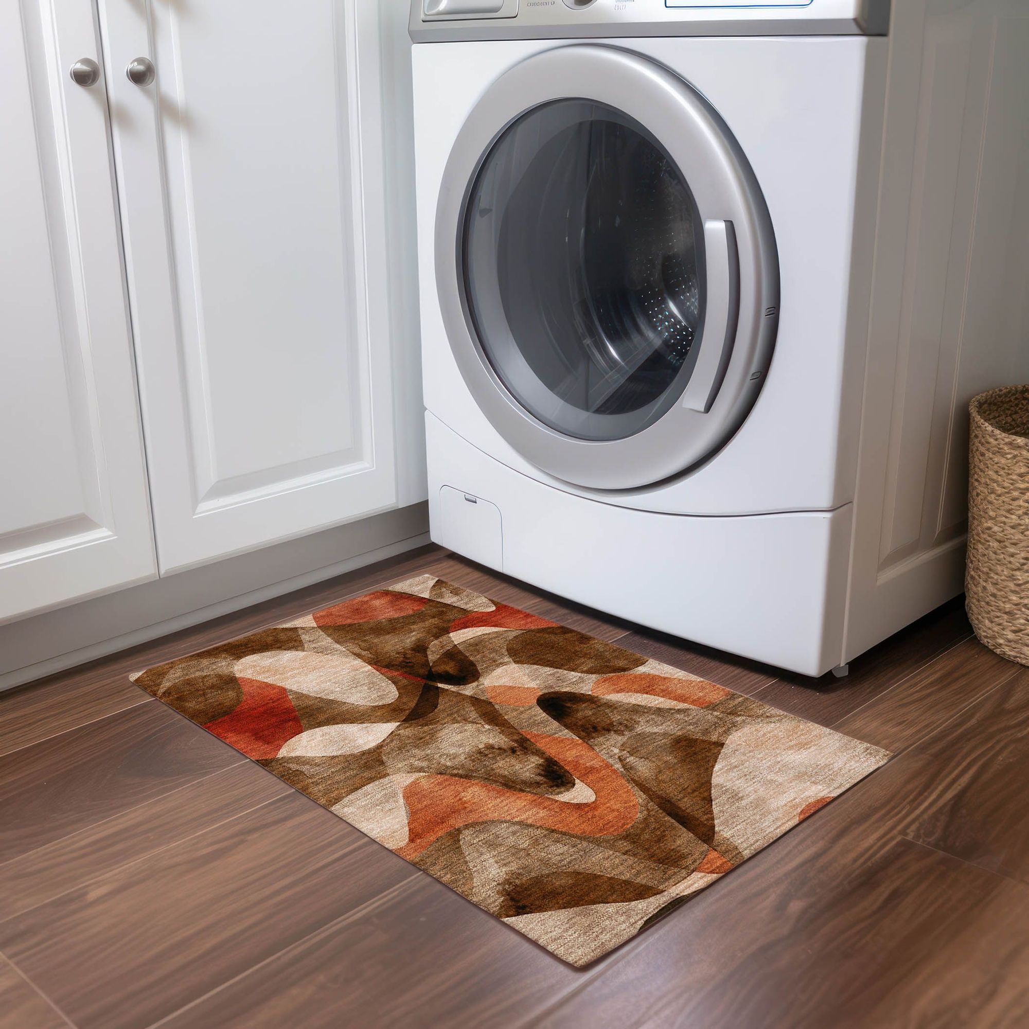 Machine Made ACN536 Chocolate Brown Rugs