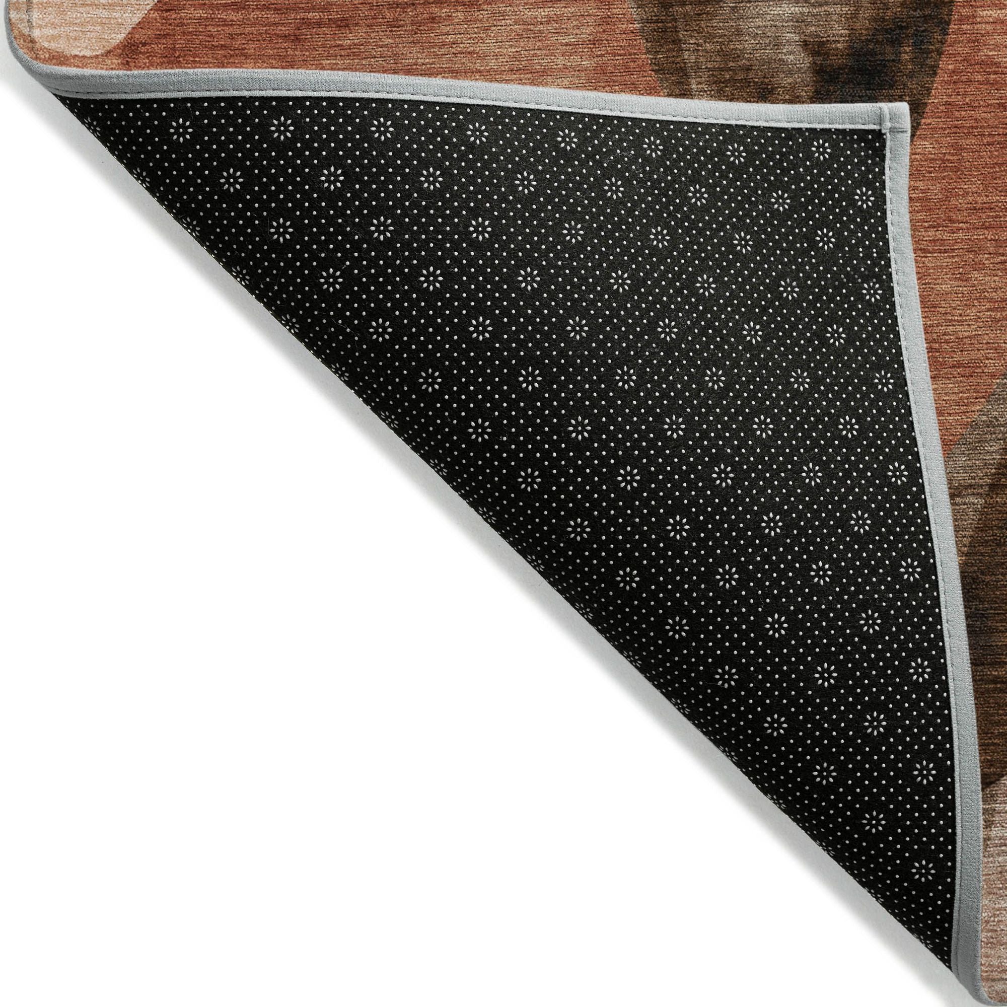 Machine Made ACN536 Chocolate Brown Rugs
