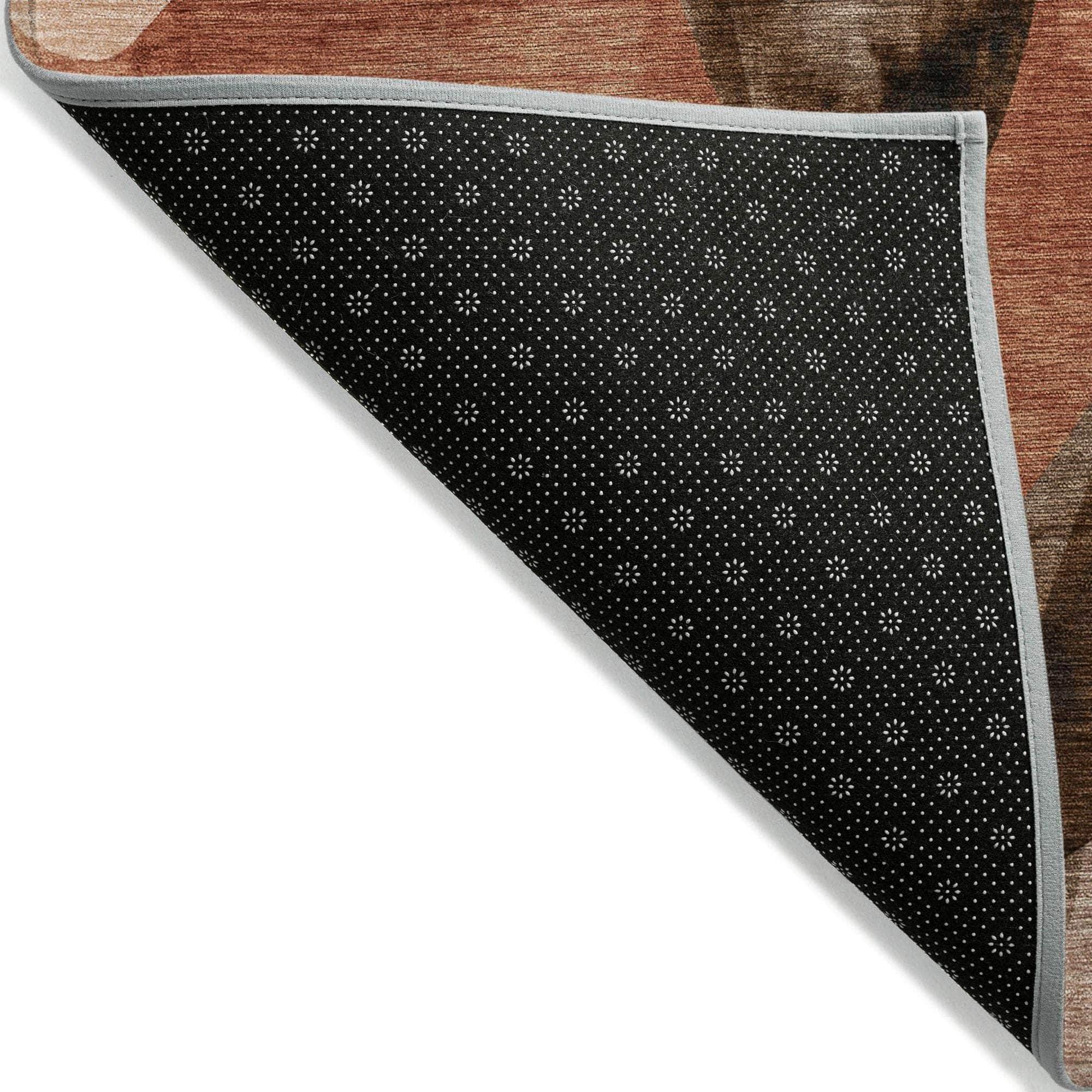 Machine Made ACN536 Chocolate Brown Rugs