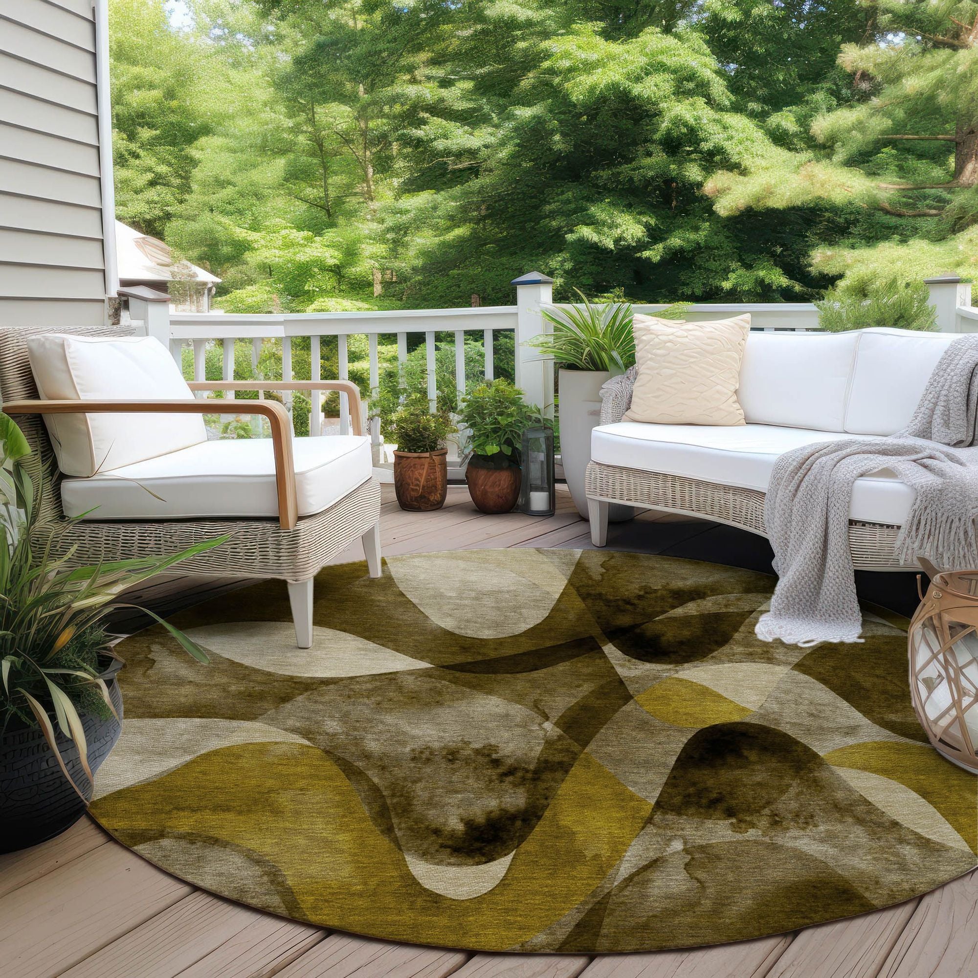 Machine Made ACN536 Coffee Brown Rugs