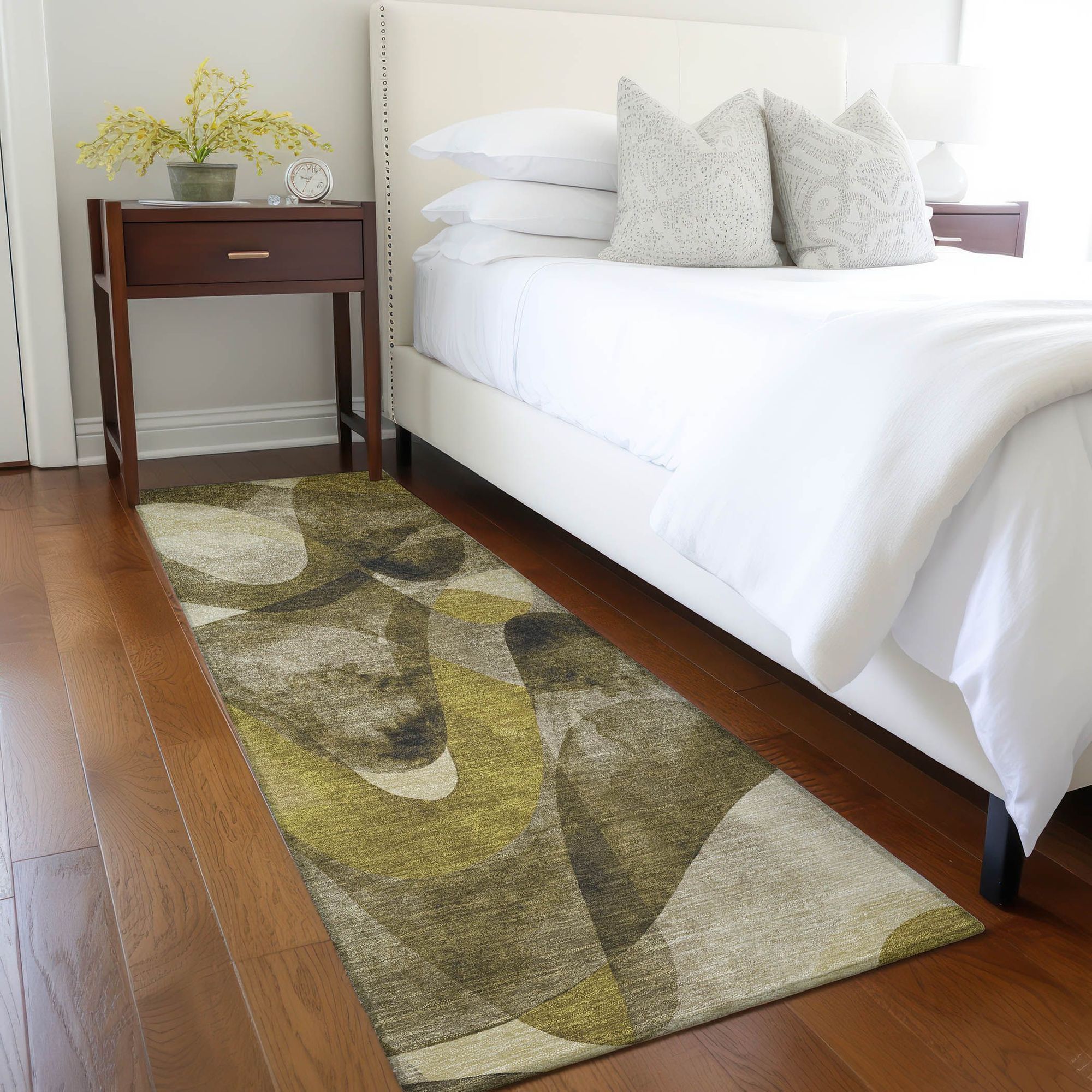 Machine Made ACN536 Coffee Brown Rugs