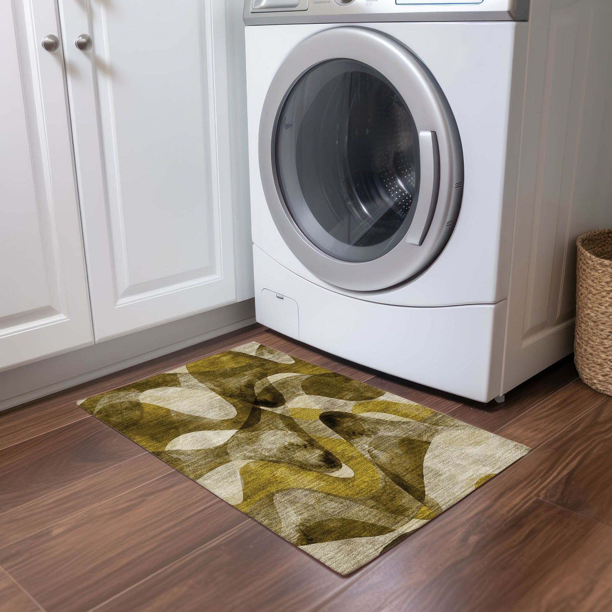 Machine Made ACN536 Coffee Brown Rugs