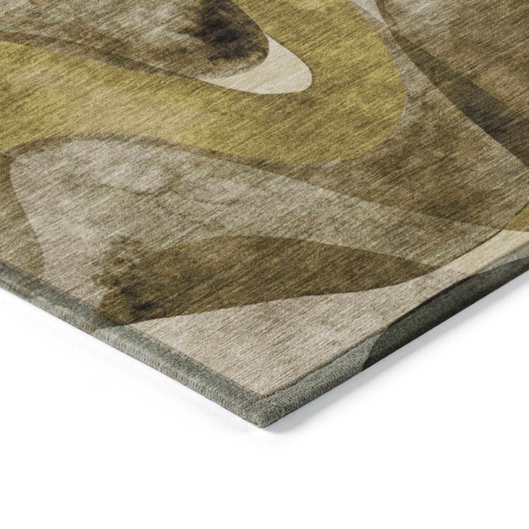 Machine Made ACN536 Coffee Brown Rugs