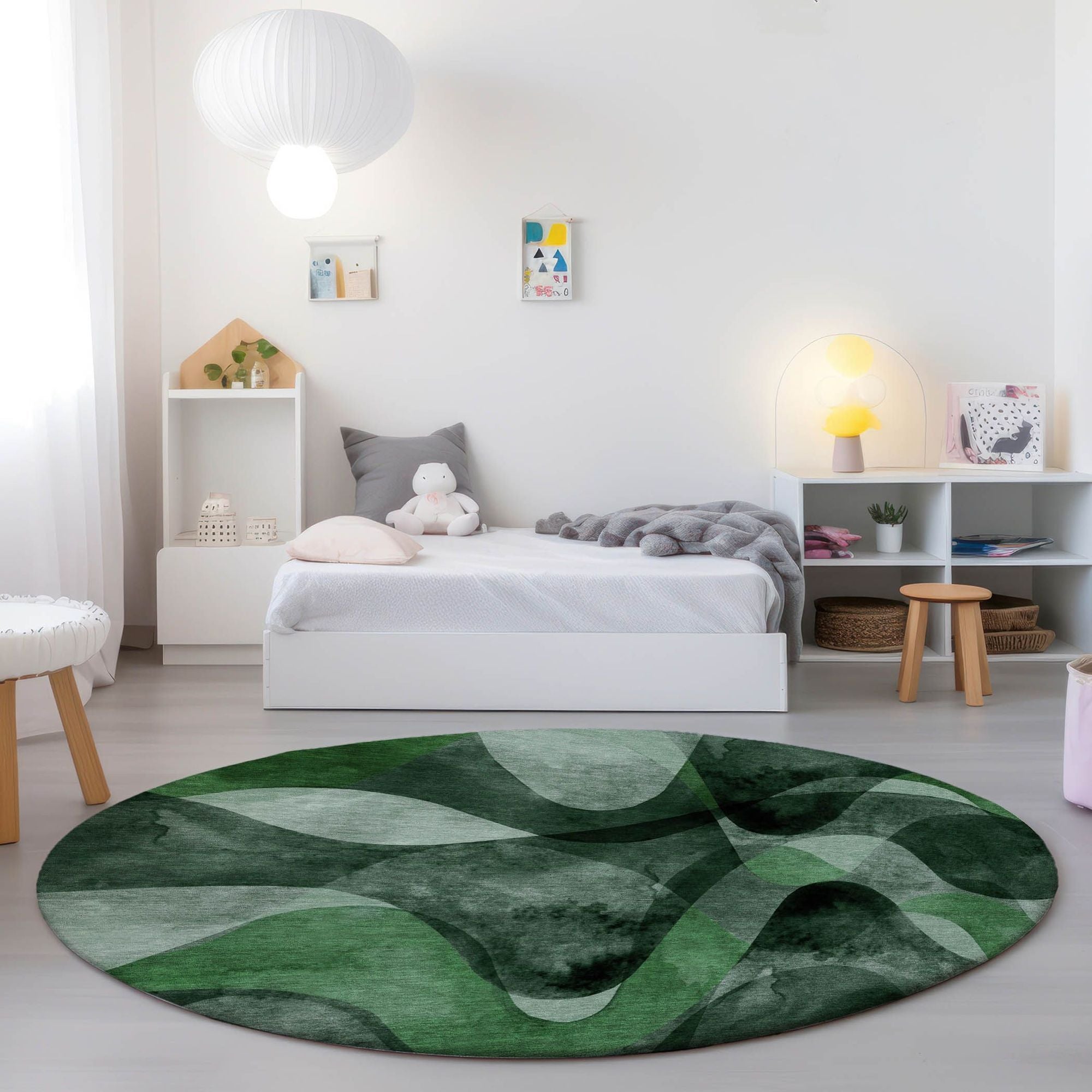 Machine Made ACN536 Fern Green Rugs